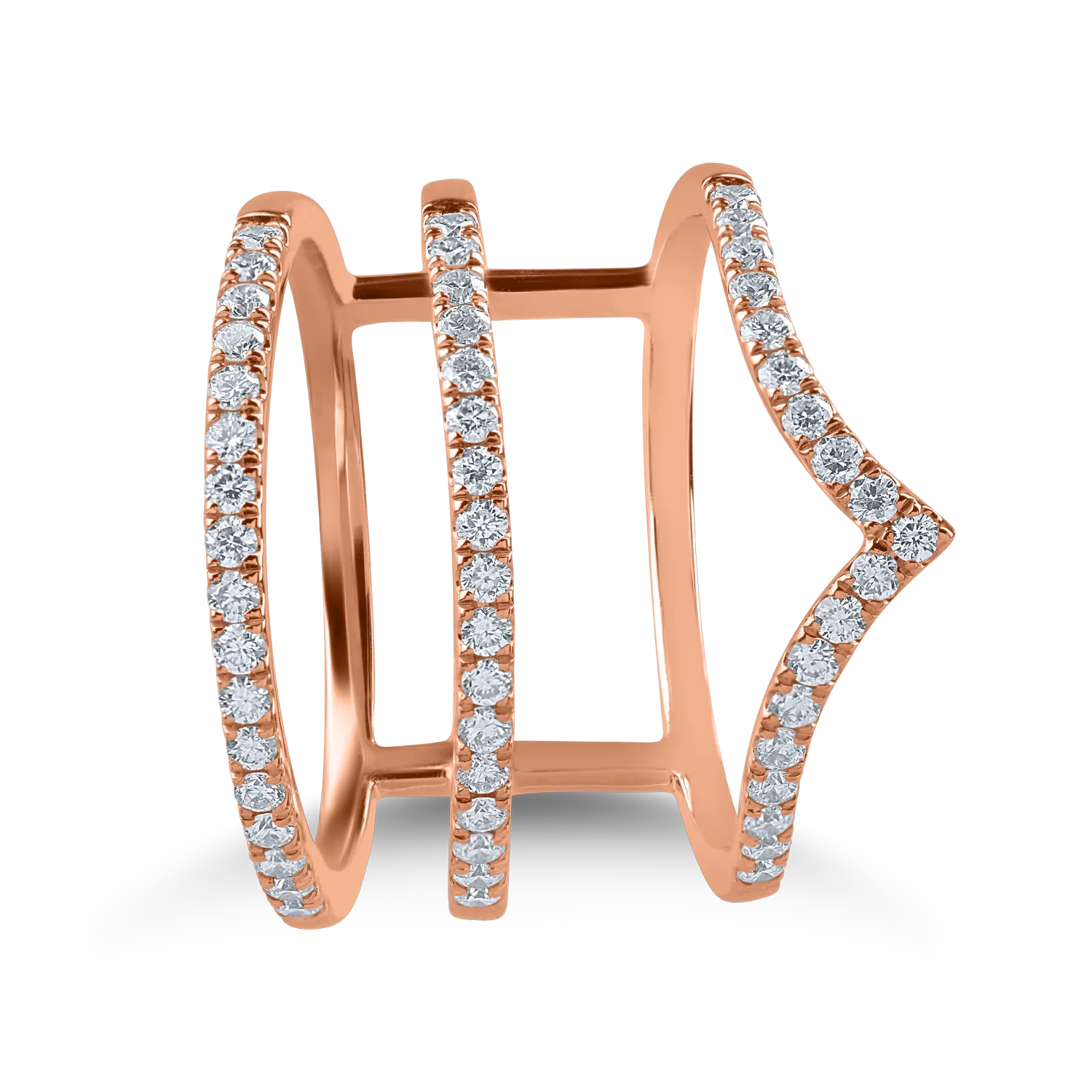 Rose gold ring with 0.52ct diamonds