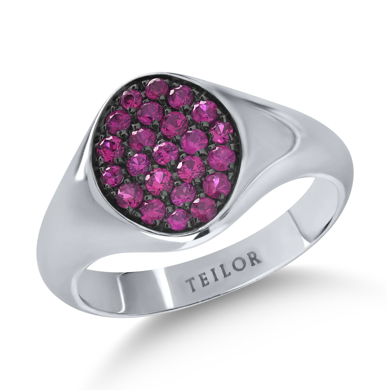 White gold ring with 0.4ct rubies