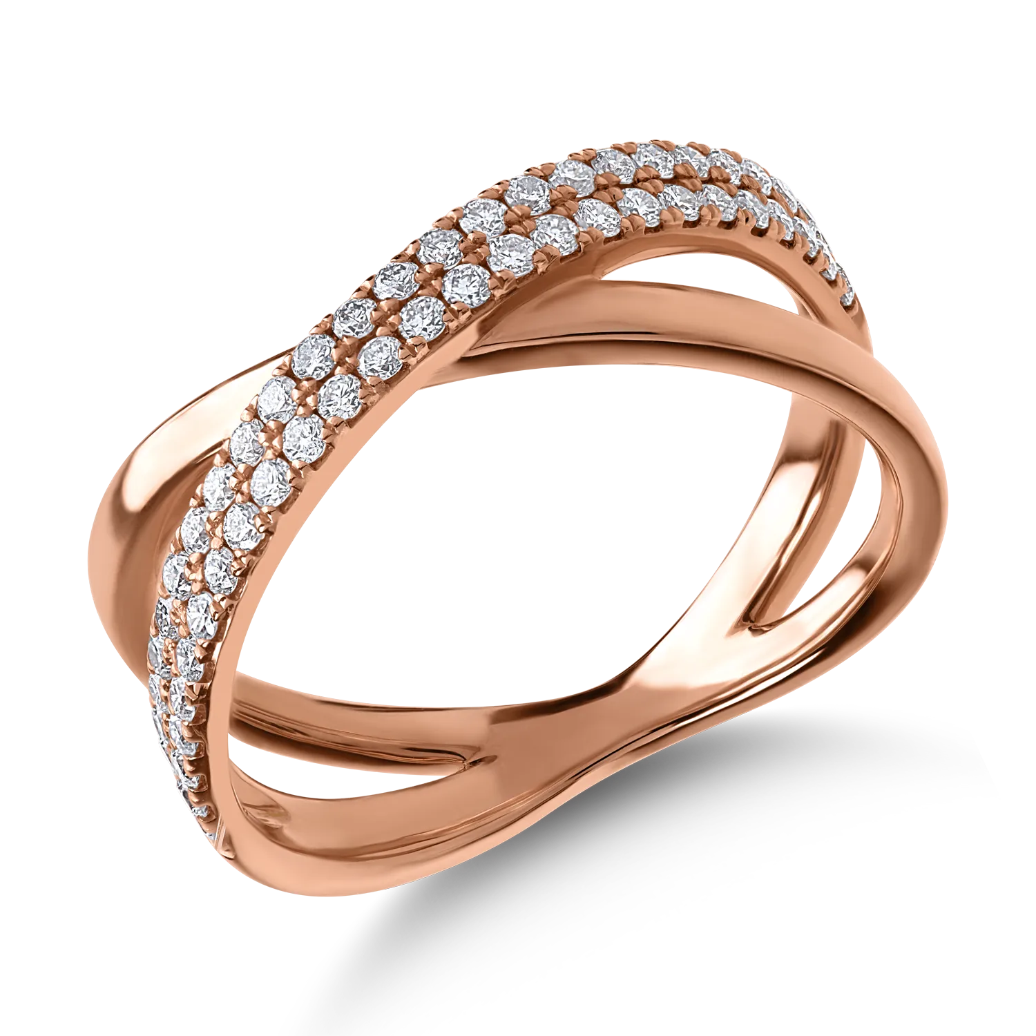 Rose gold ring with 0.42ct diamonds