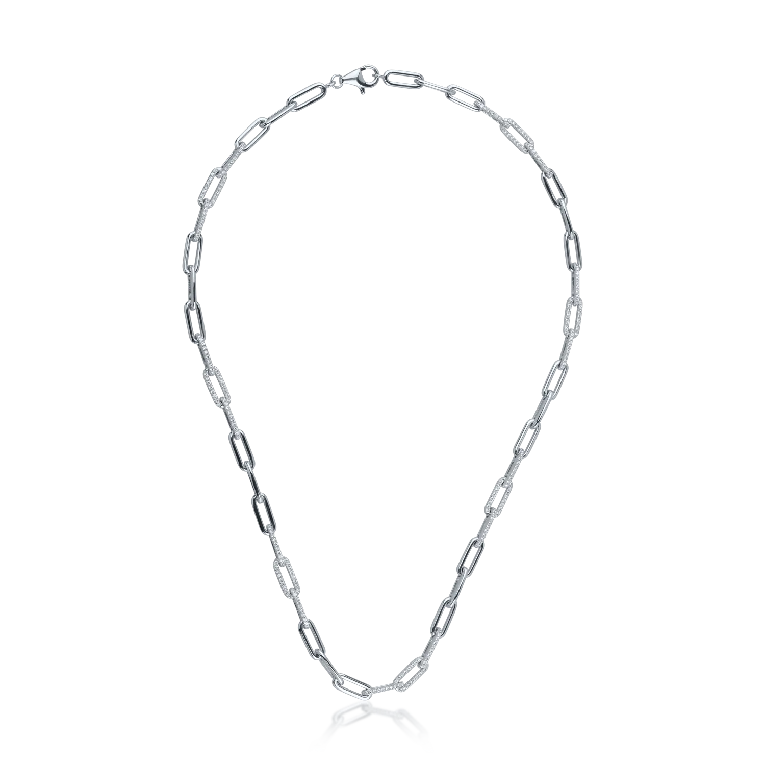 White gold necklace with 1ct diamonds