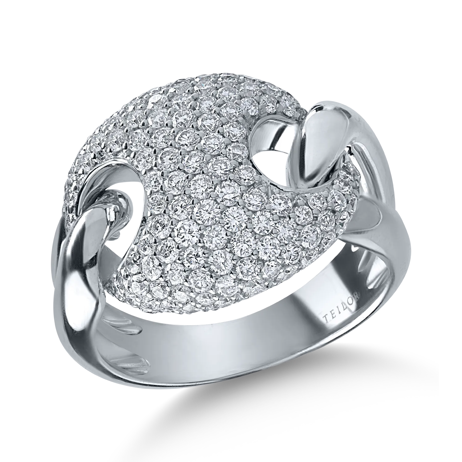 Fehérarany gyűrű 1.44ct gyémántokkal
