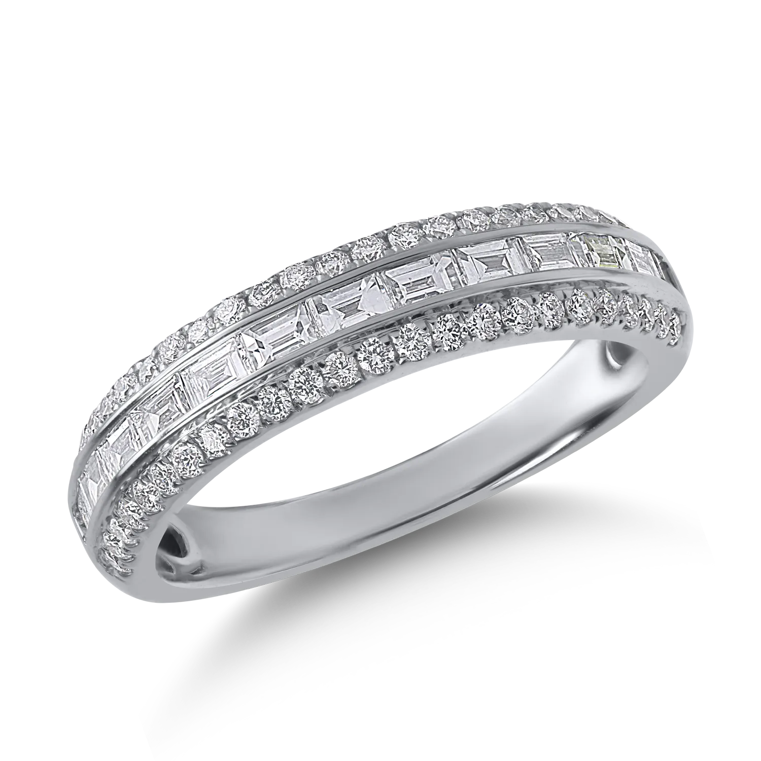 Fehérarany gyűrű 0.87ct gyémántokkal