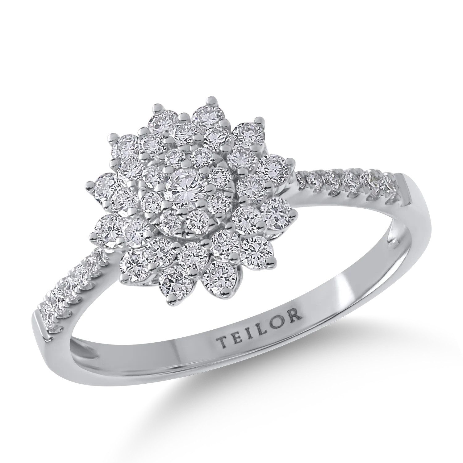 White gold ring with 0.56ct diamonds