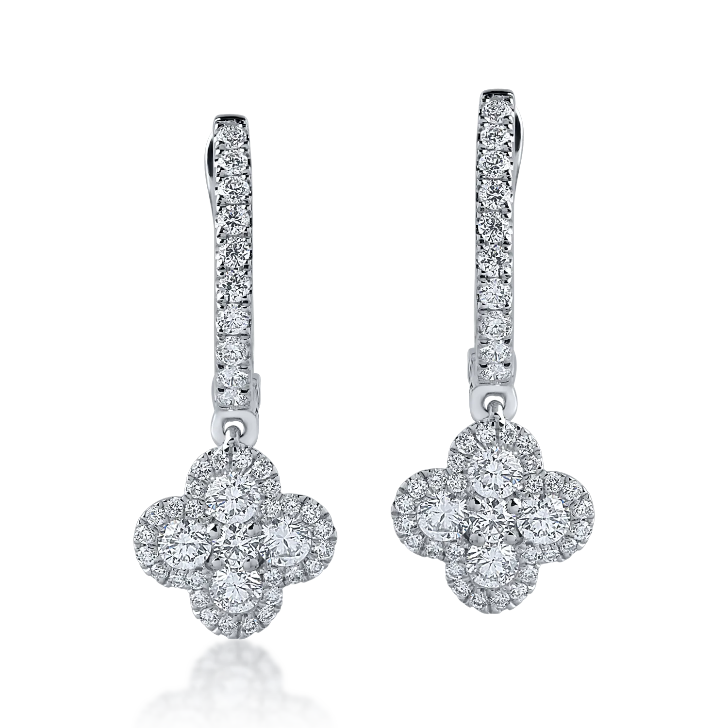 White gold earrings with 0.98ct diamonds