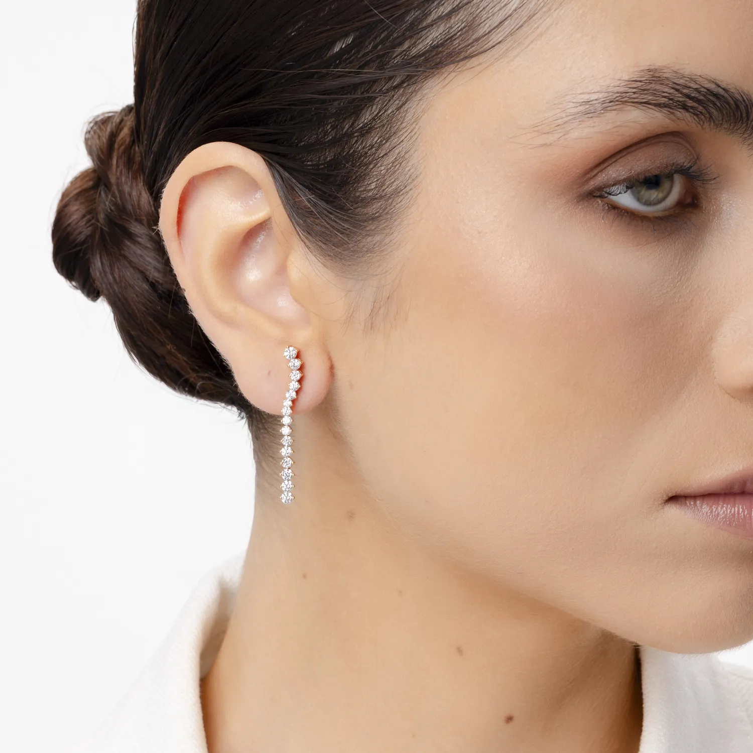 Rose gold earrings with 1.93ct diamonds