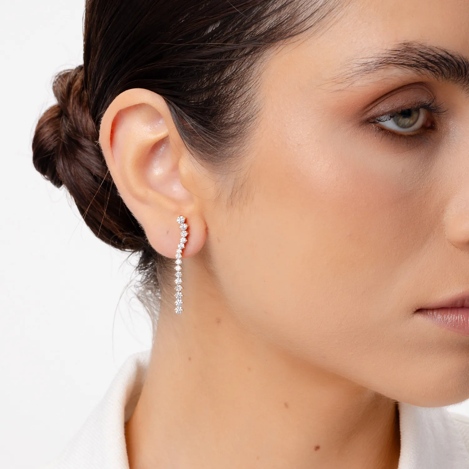 Rose gold earrings with 1.93ct diamonds