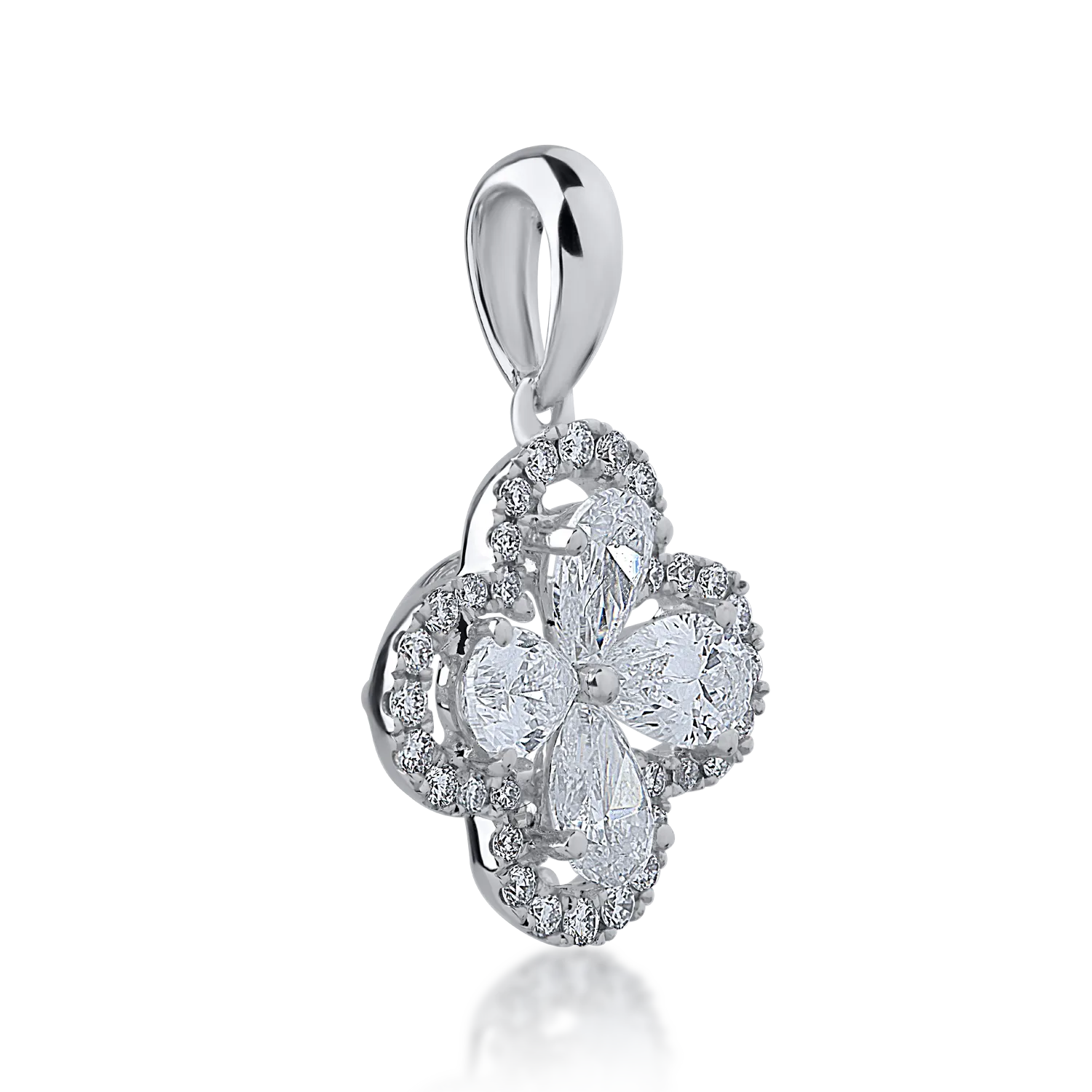Fehérarany medál 0.67ct gyémántokkal