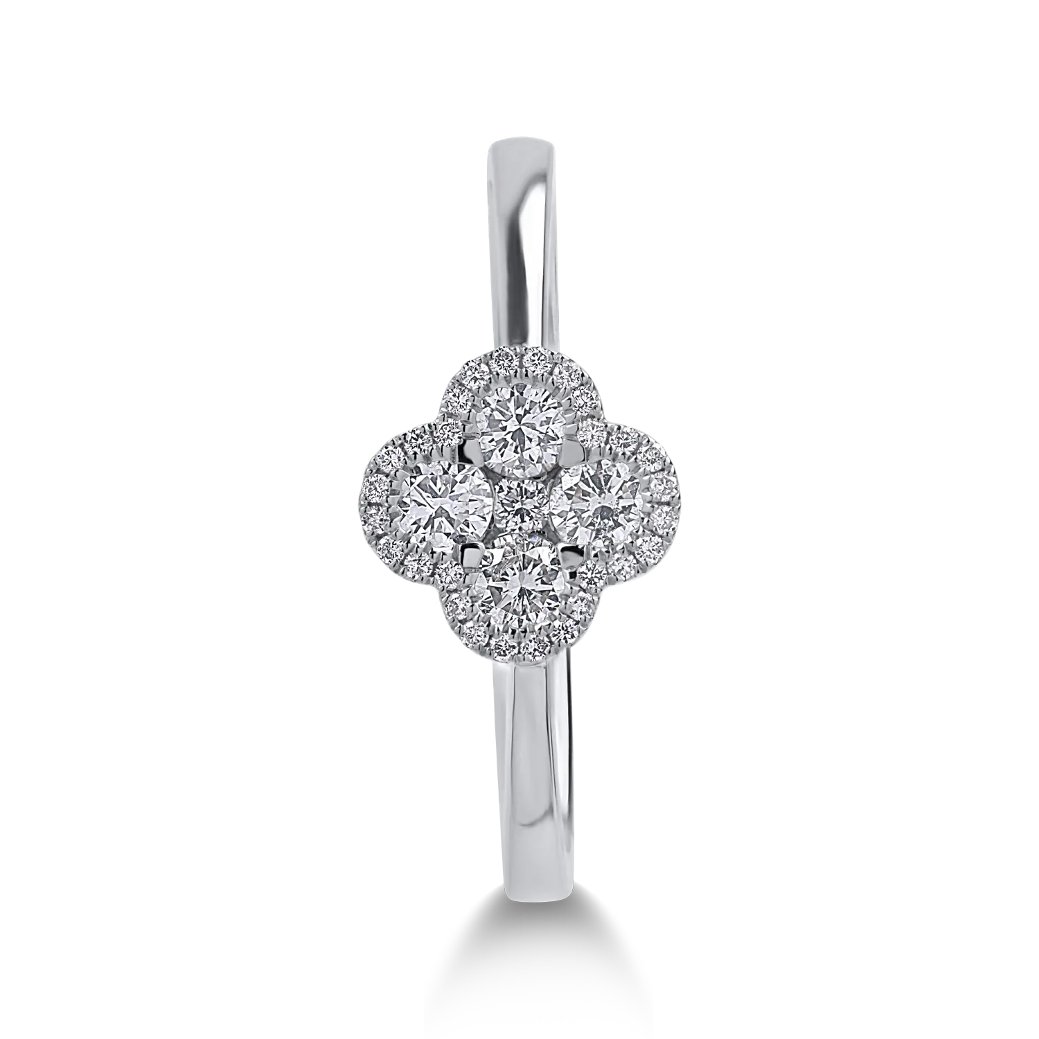 Пръстен от бяло злато с диаманти 0.39ct