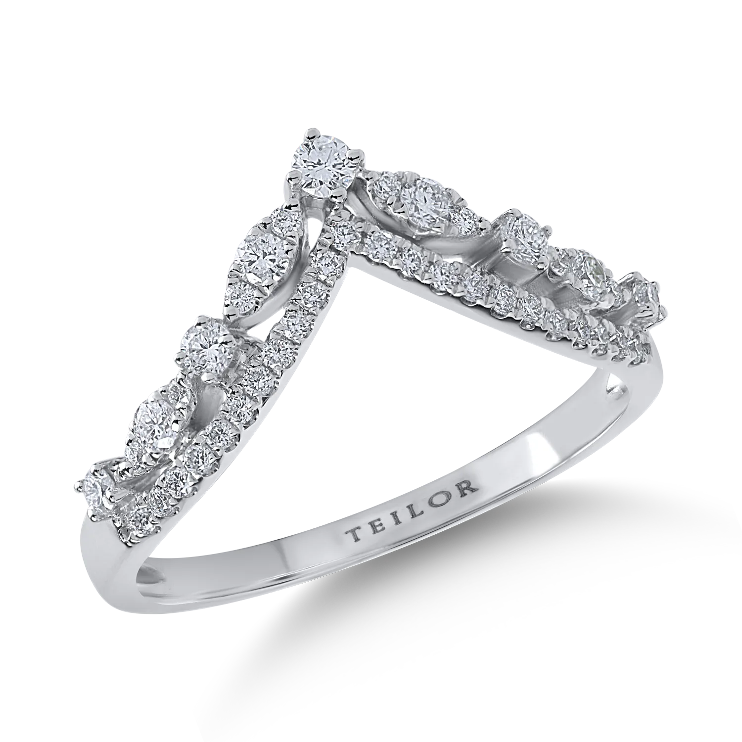 White gold ring with 0.37ct diamonds