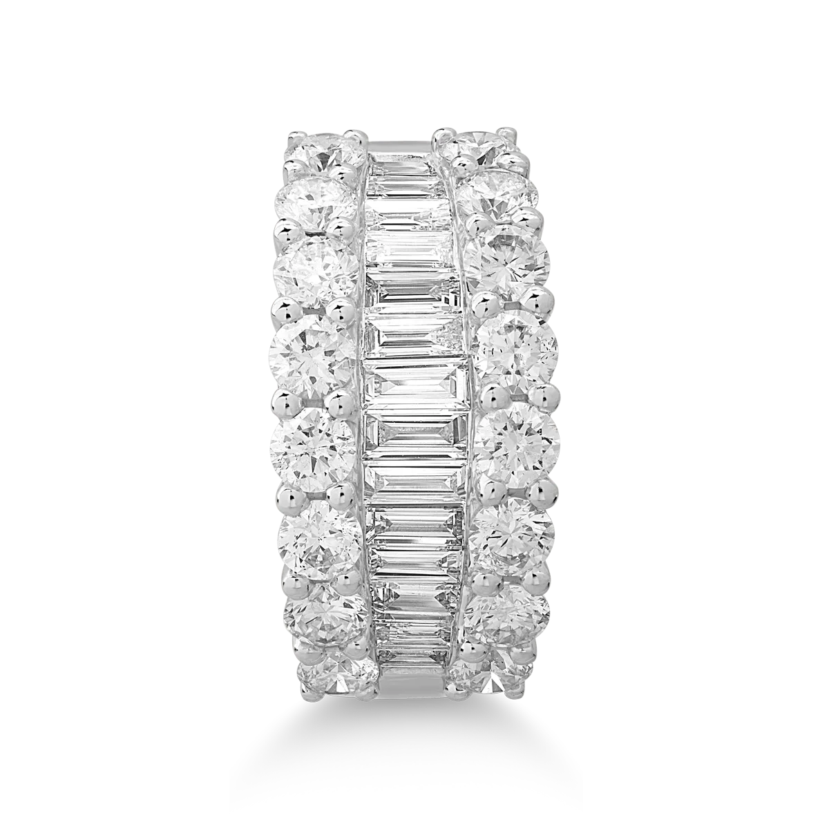 Пръстен от бяло злато 18К с диаманти 3.1ct