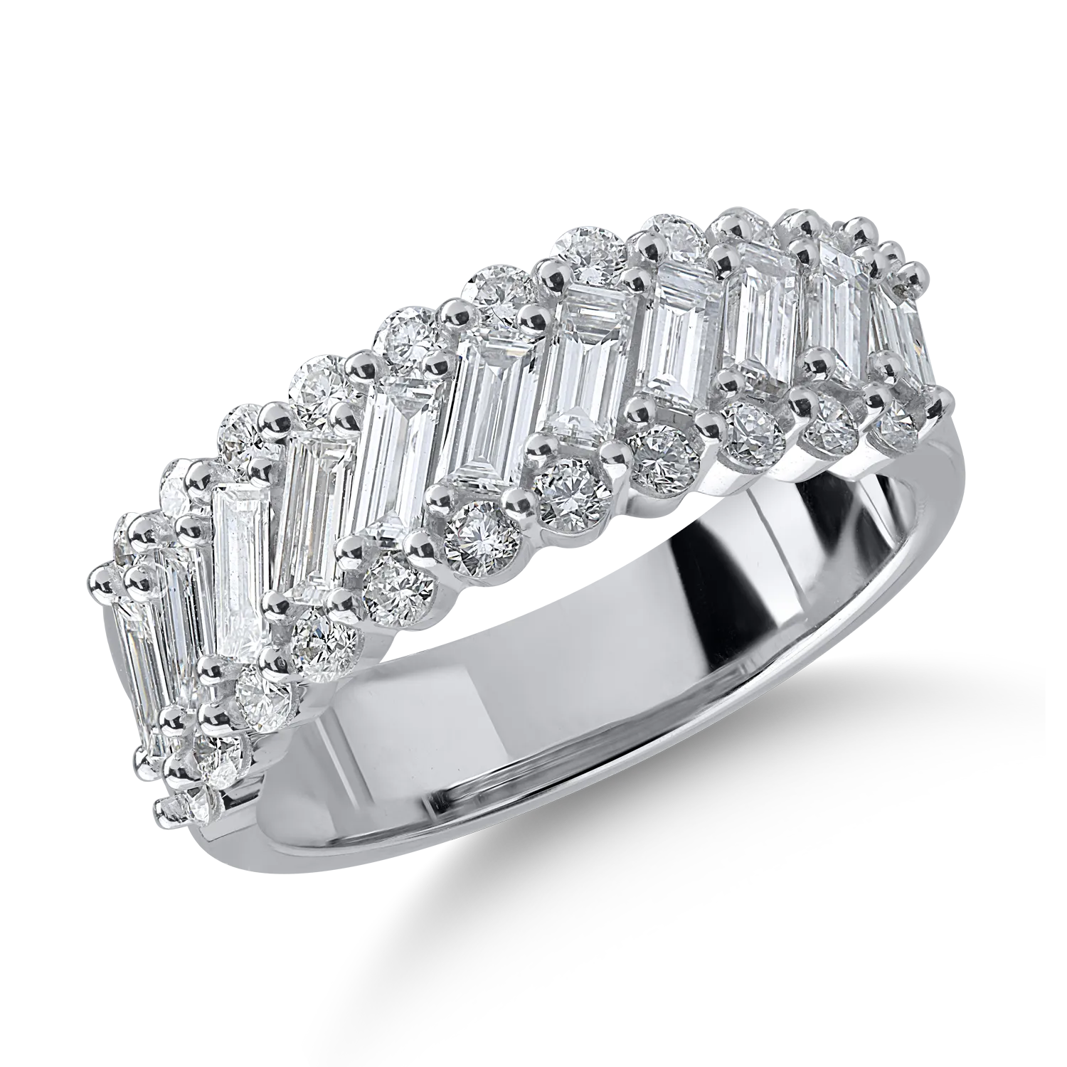 Пръстен от бяло злато с 1.44ct диаманти-154397