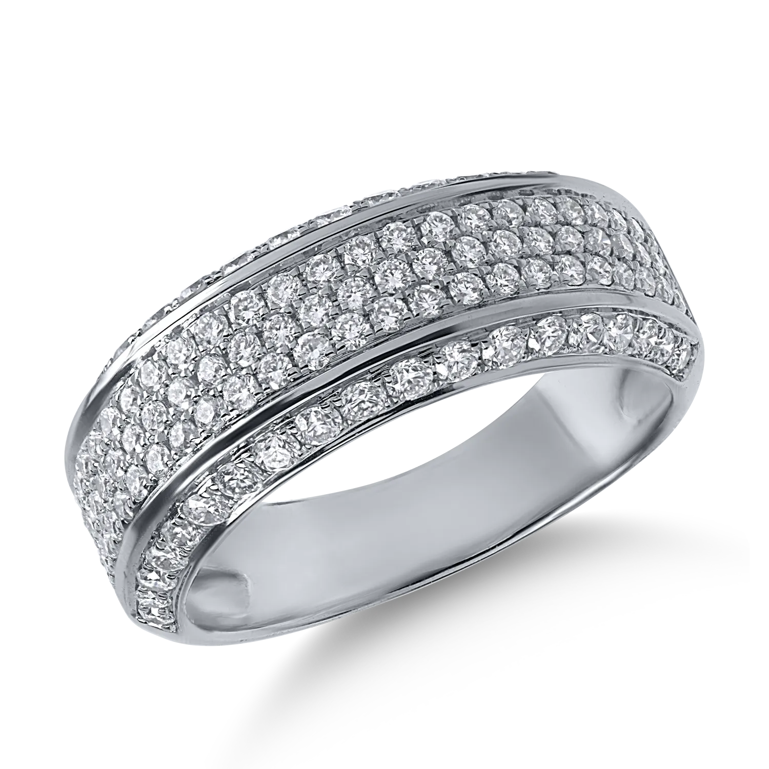 White gold ring with 1ct diamonds