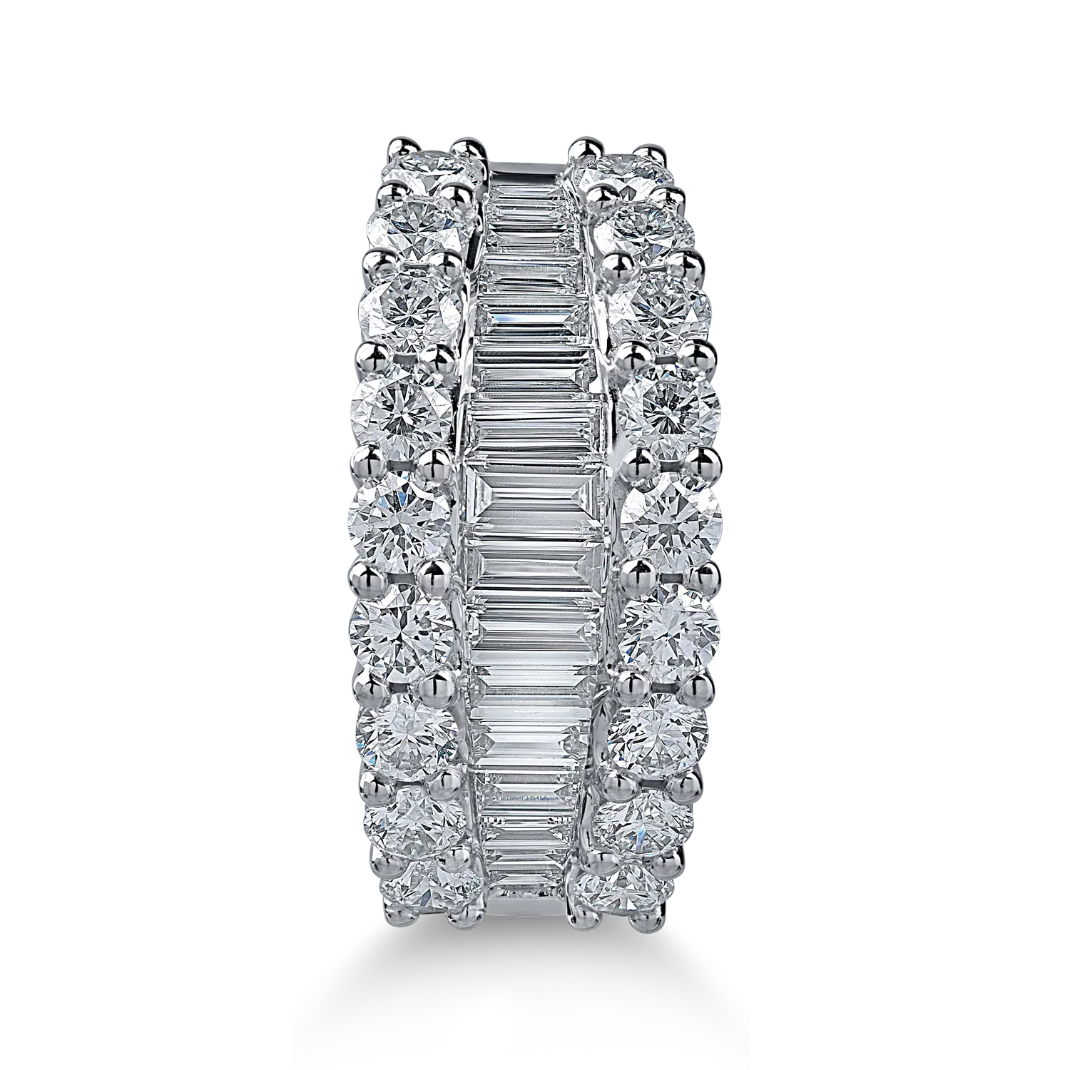 Inel din aur alb cu diamante microsetting de 2.4ct