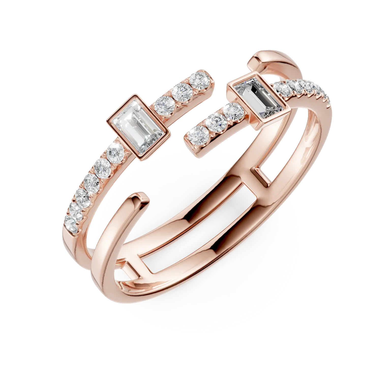 Rose gold ring with 0.28ct diamonds