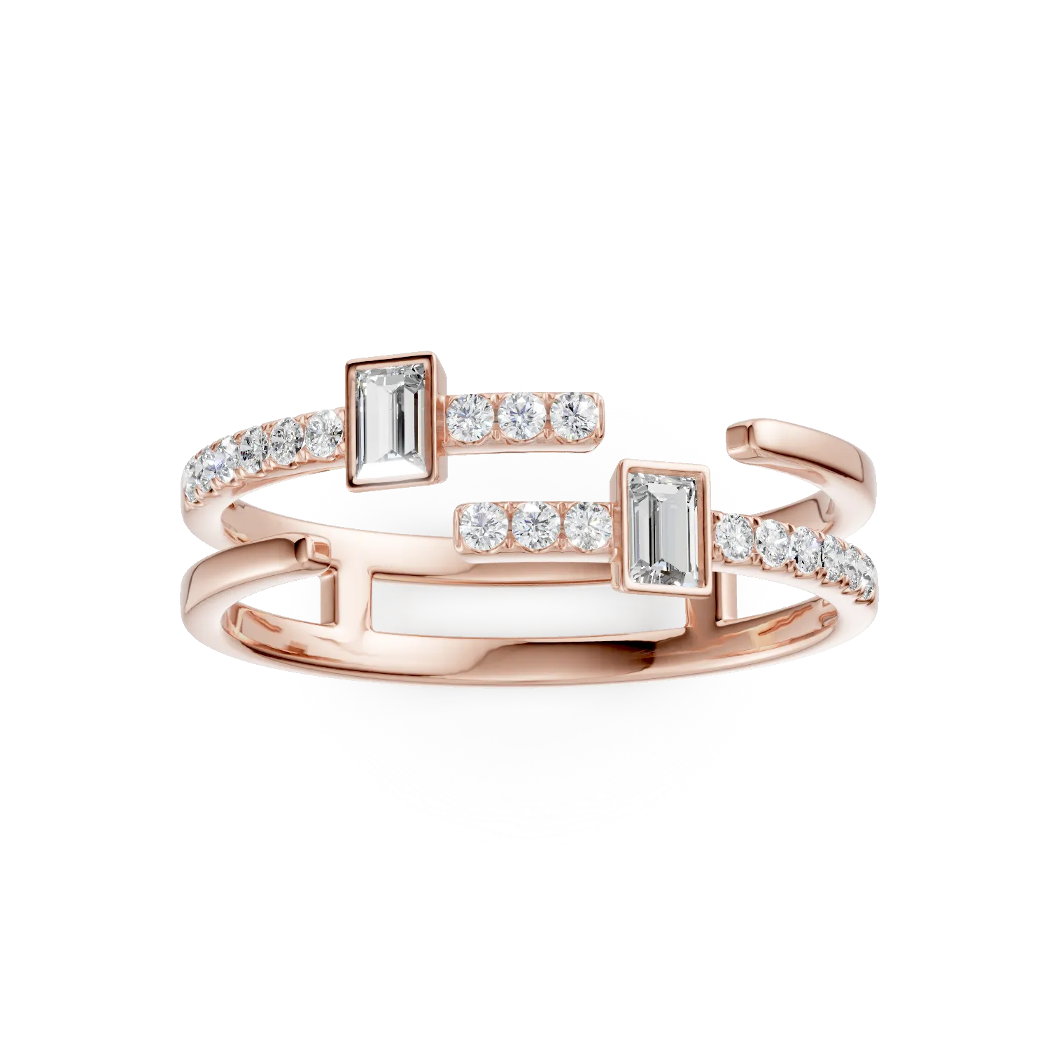 Rose gold ring with 0.28ct diamonds