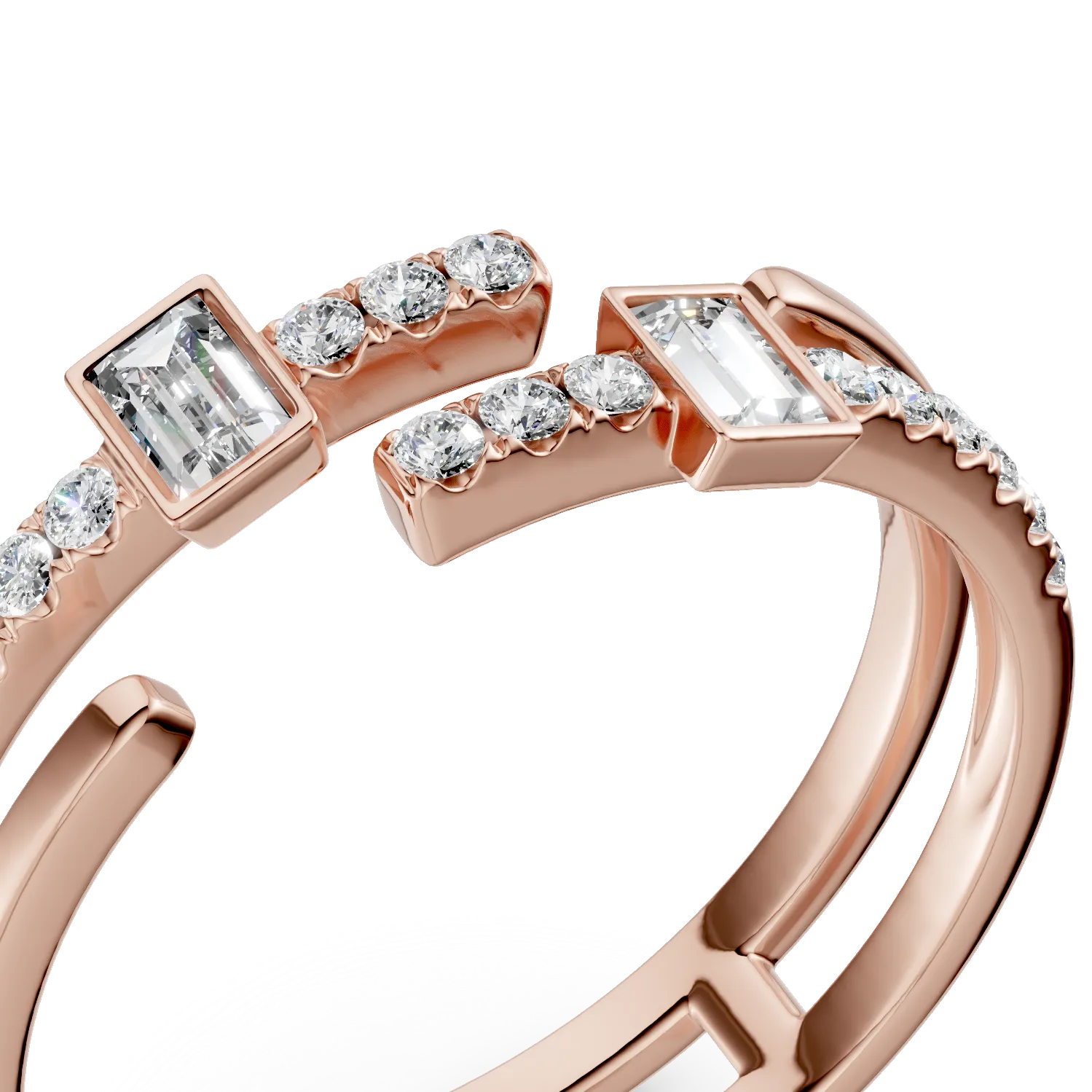 Rose gold ring with 0.28ct diamonds