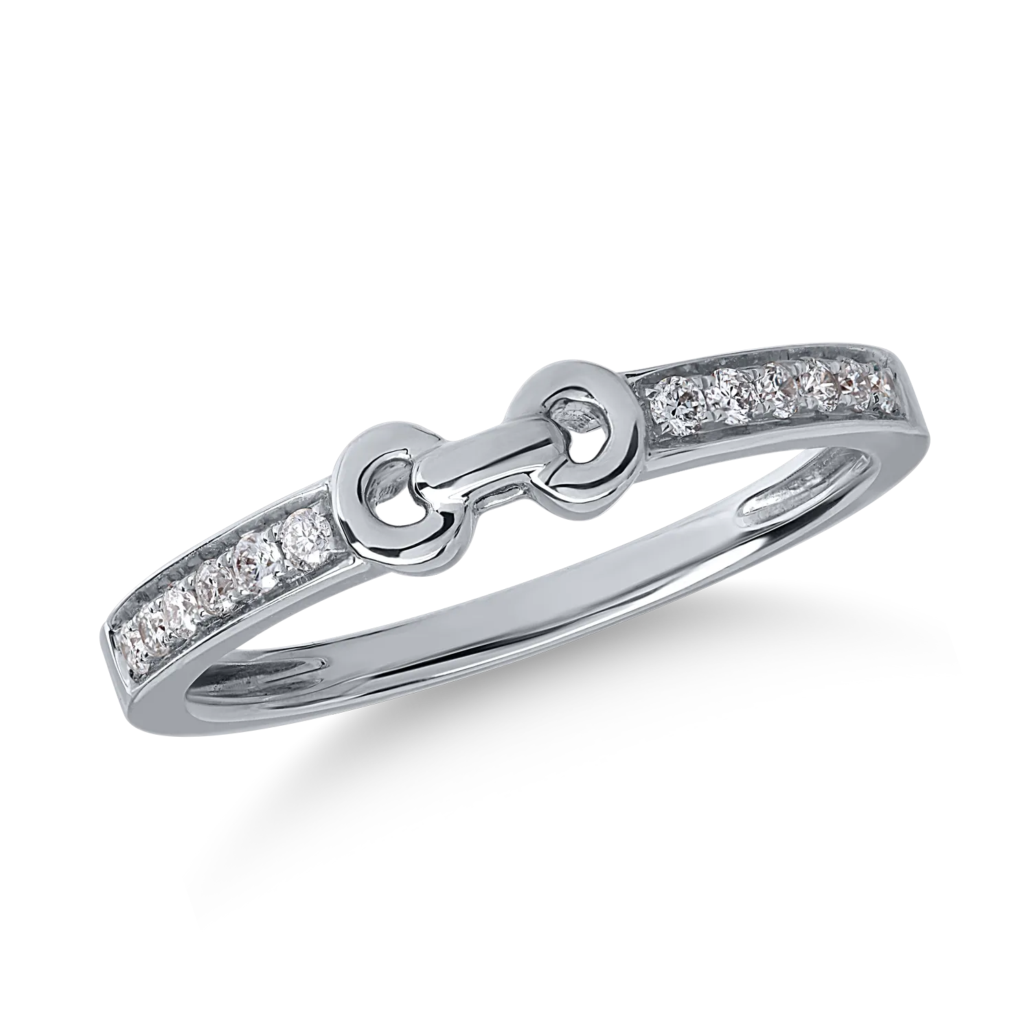 White gold ring with 0.11ct diamonds