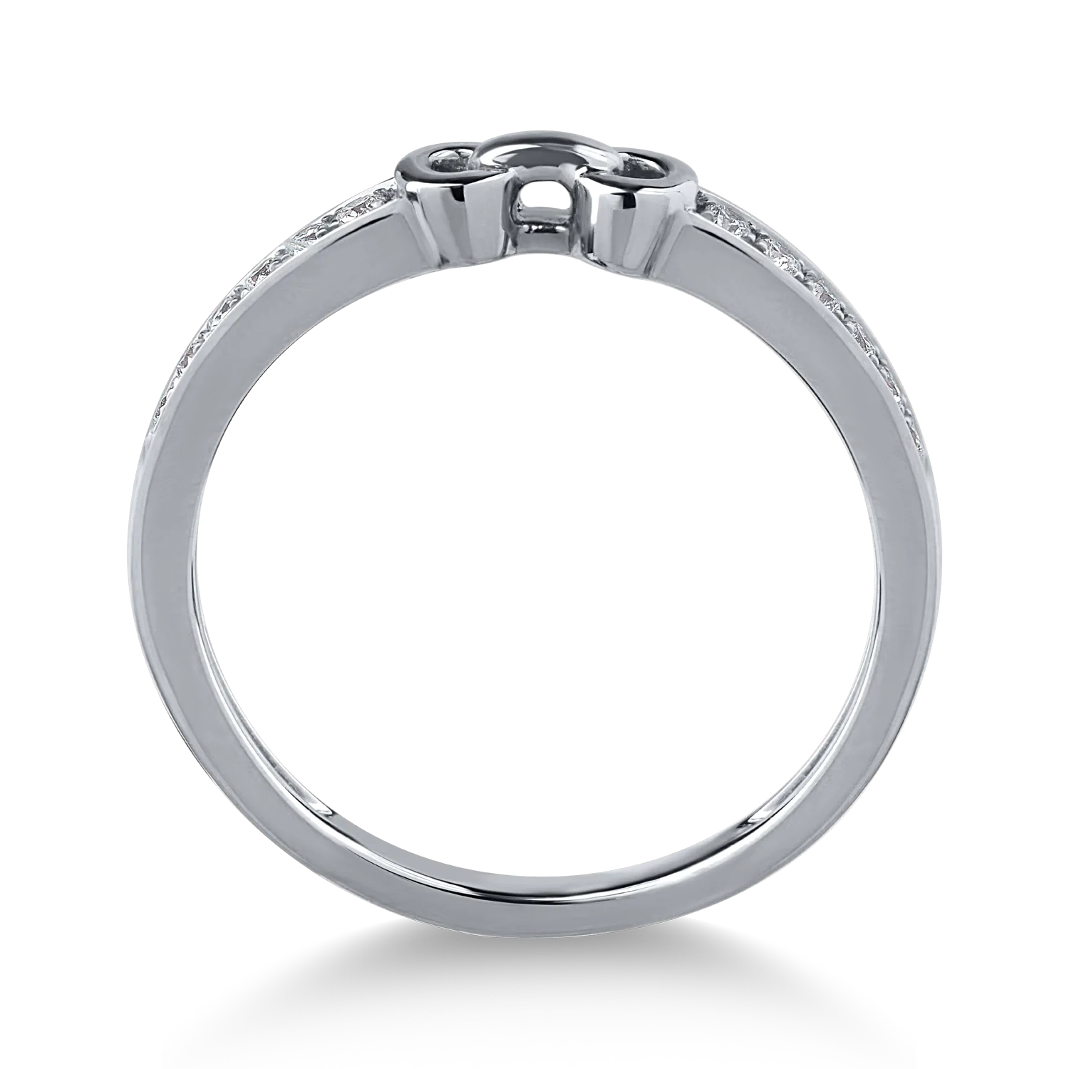 Fehérarany gyűrű 0.11ct gyémántokkal