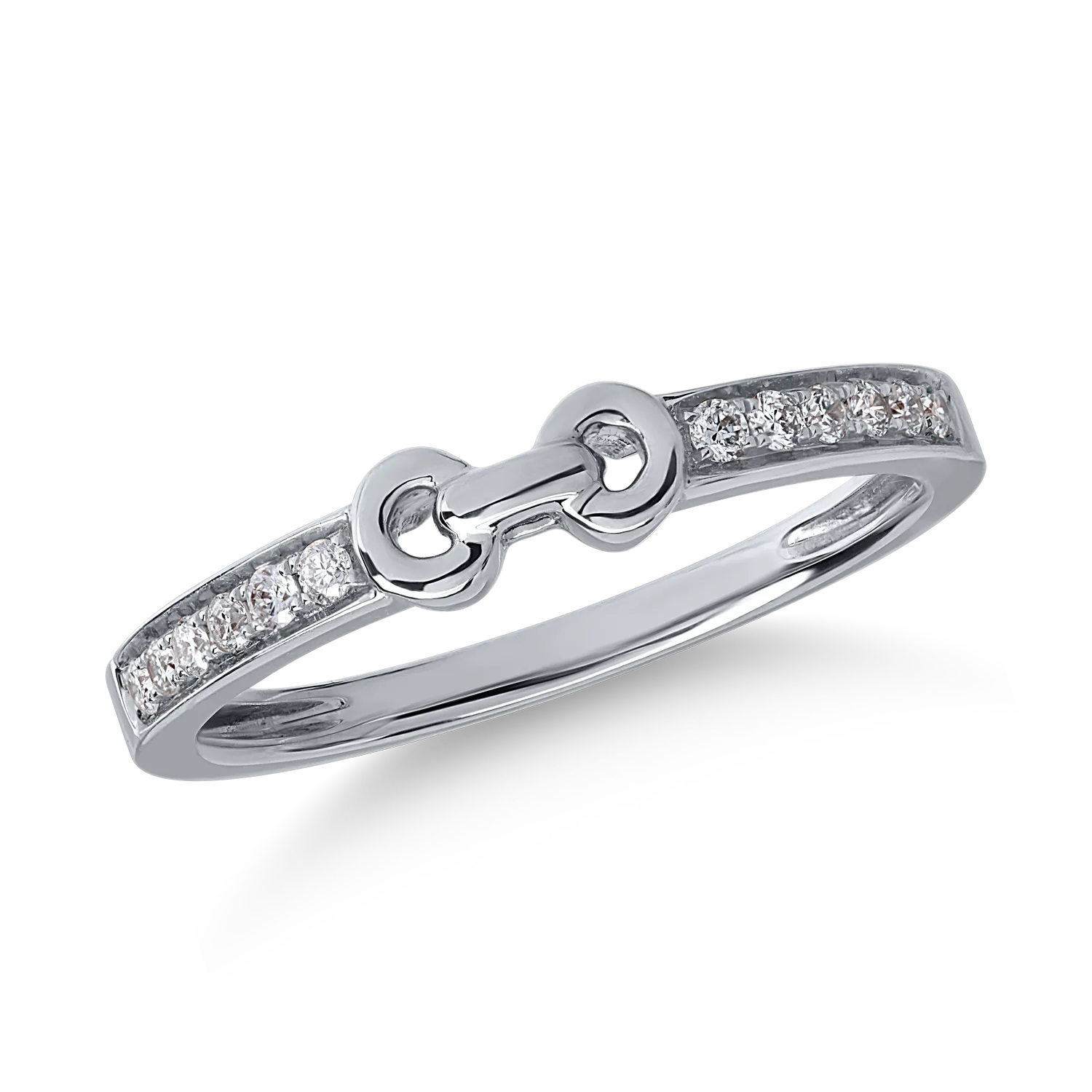 Teilor Inel din aur alb cu diamante de 0.11ct