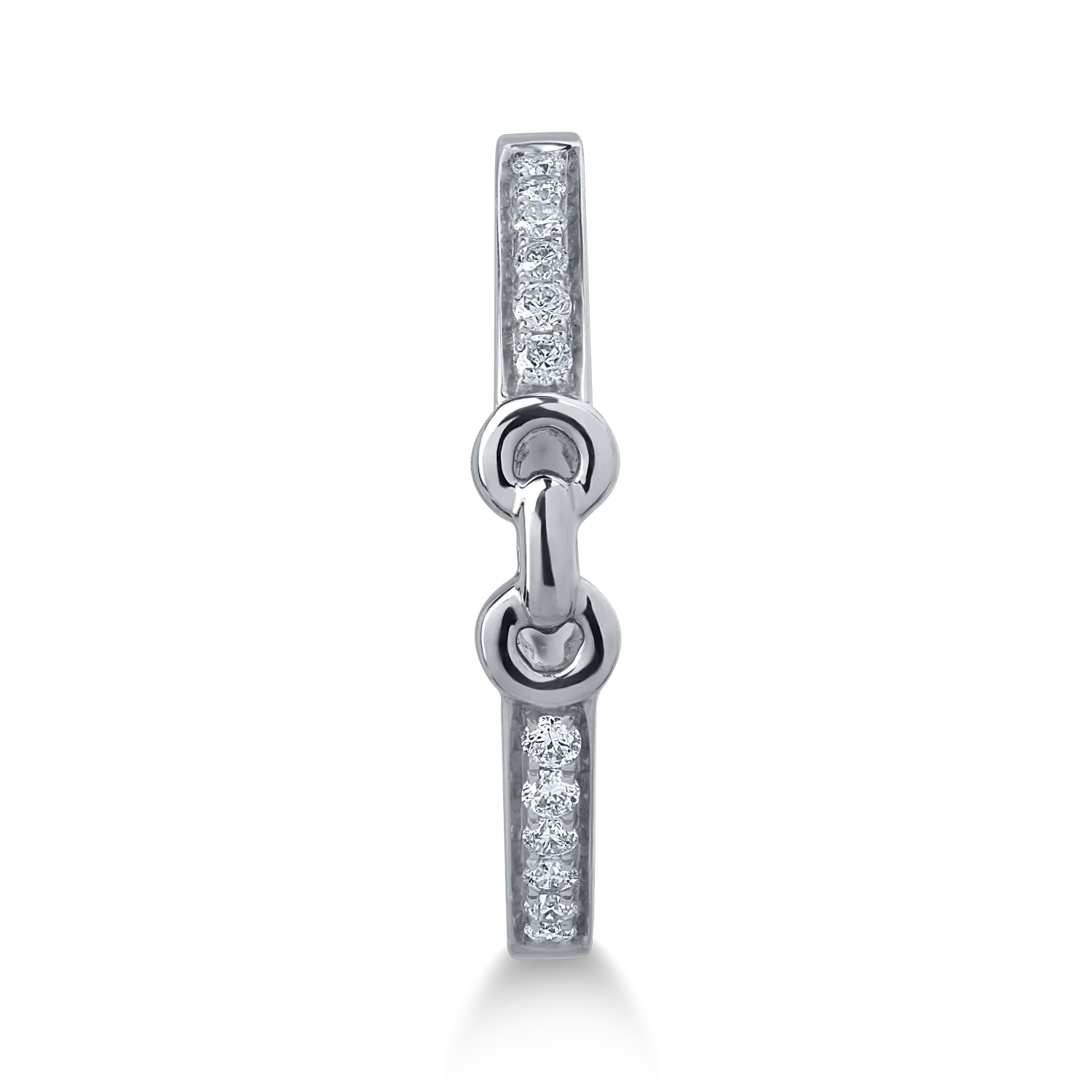 Inel din aur alb cu diamante de 0.11ct - imagine 3