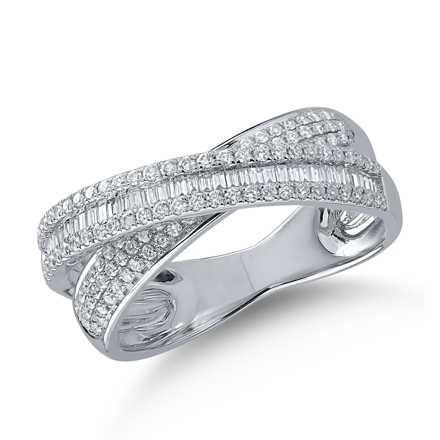 Inel din aur alb cu diamante de 0.55ct-154365