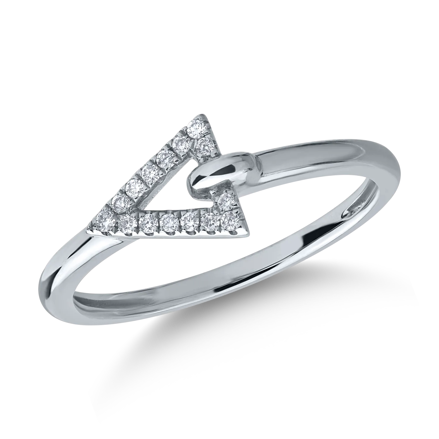 Fehérarany gyűrű 0.06ct gyémántokkal