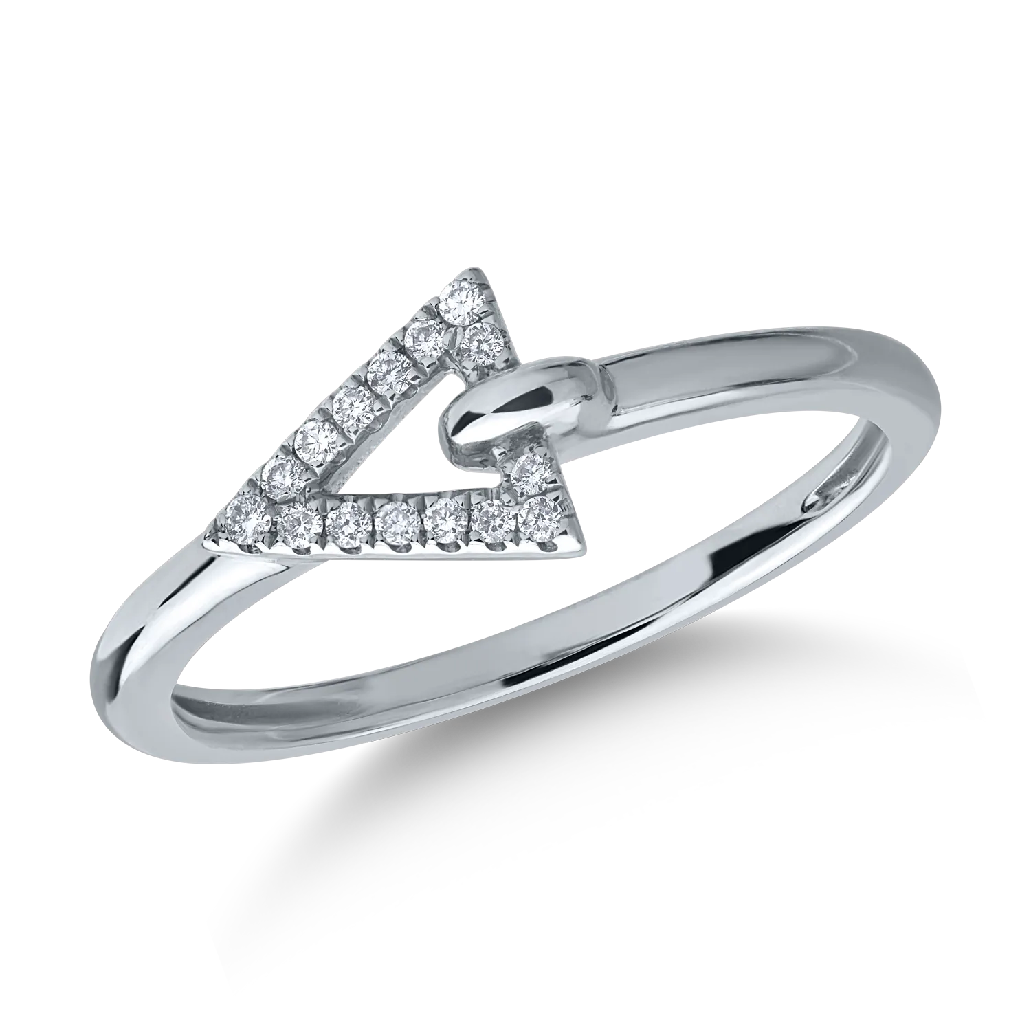 White gold ring with 0.06ct diamonds