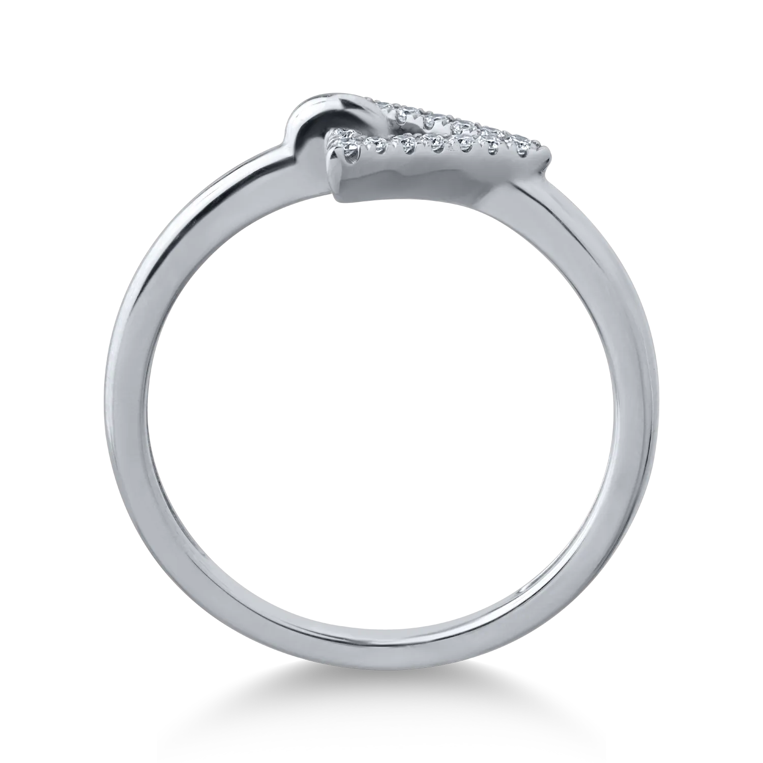 Inel din aur alb cu diamante de 0.06ct