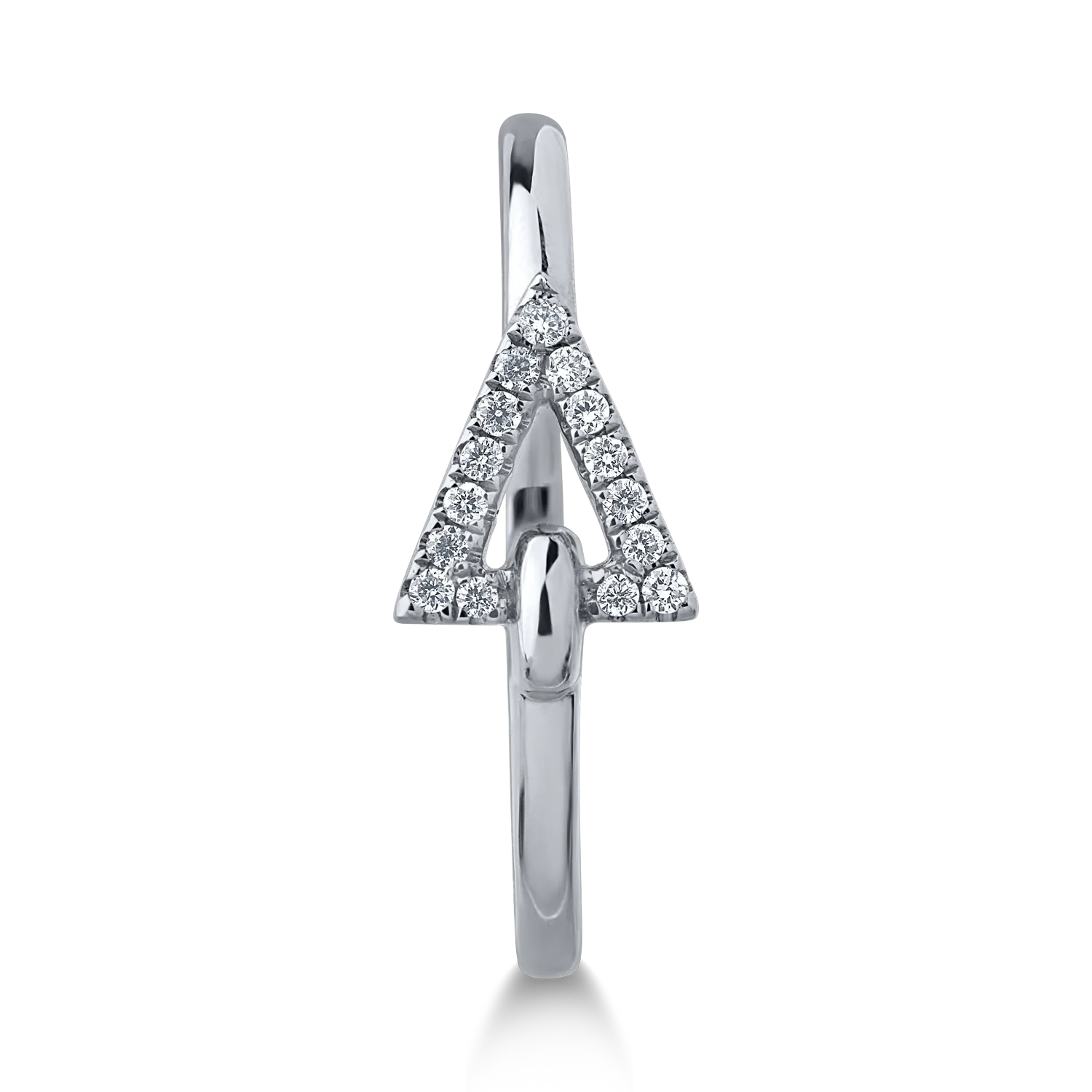 Inel din aur alb cu diamante de 0.06ct