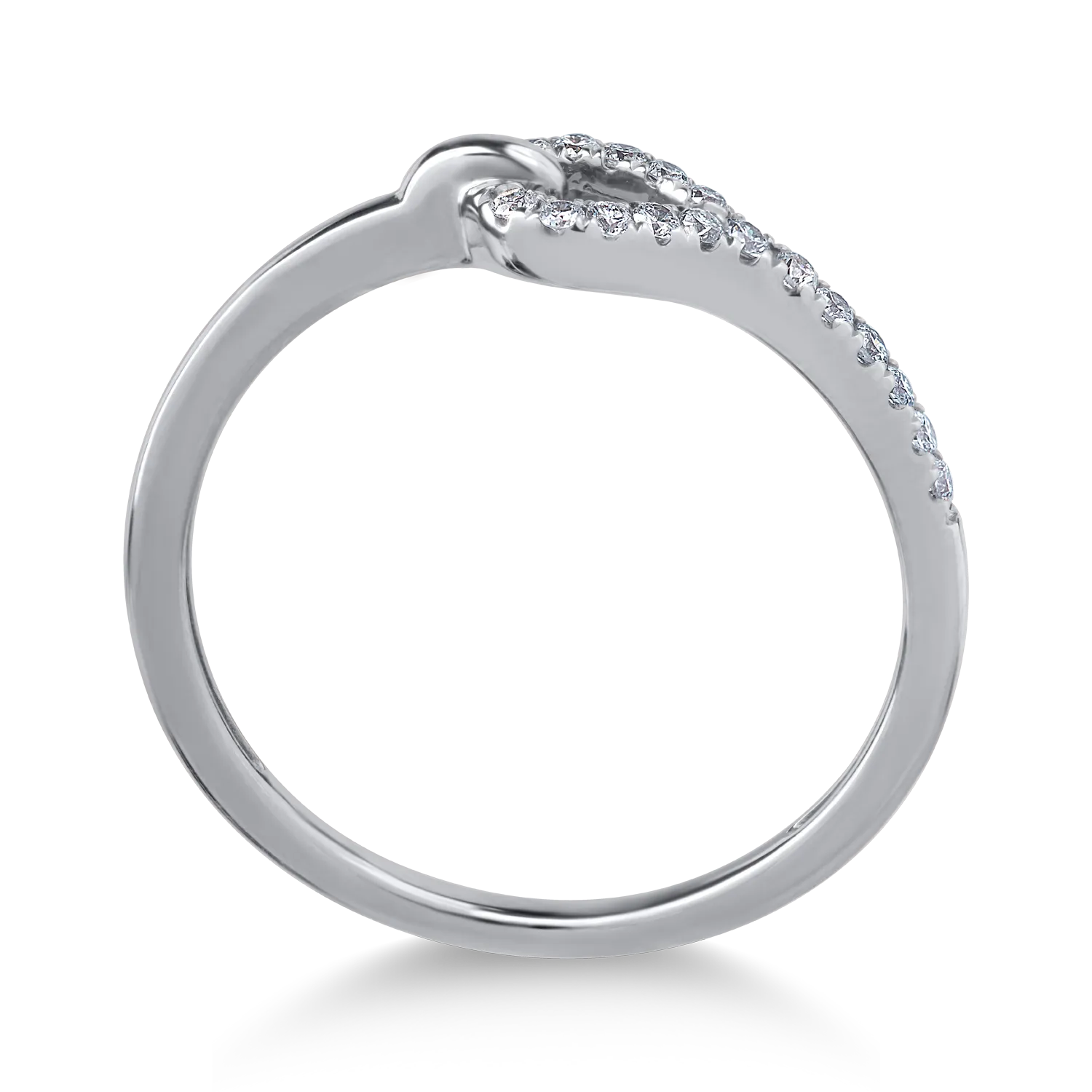 Пръстен от бяло злато с 0.12ct диаманти