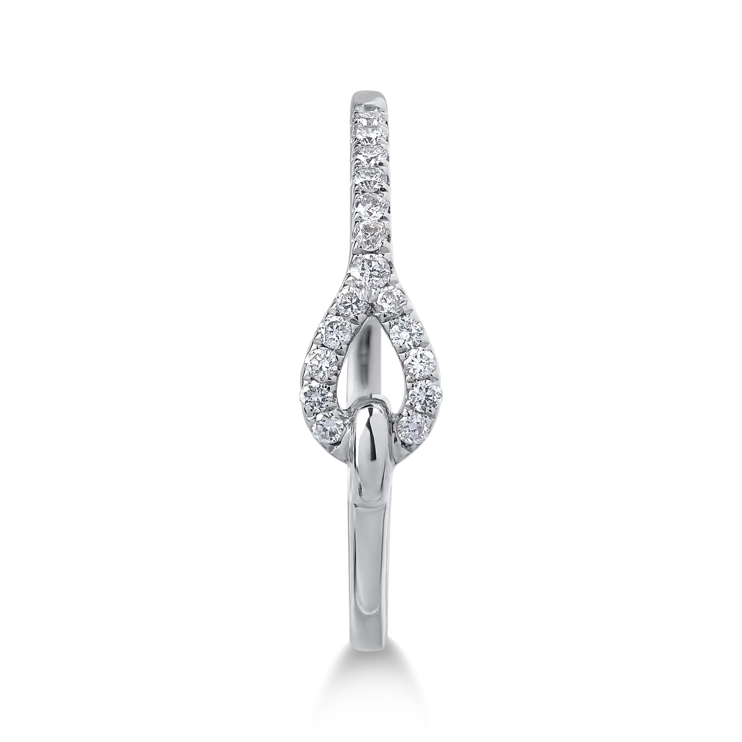 Пръстен от бяло злато с 0.12ct диаманти