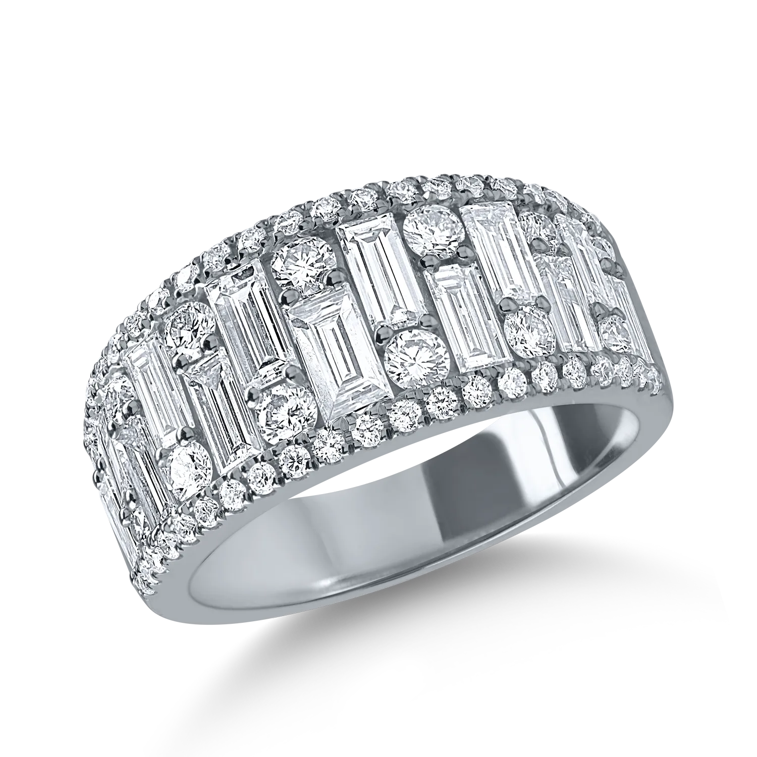 Fehérarany gyűrű 2ct gyémántokkal