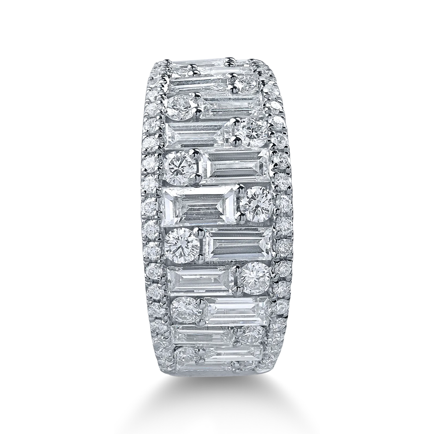 Inel din aur alb cu diamante de 2ct