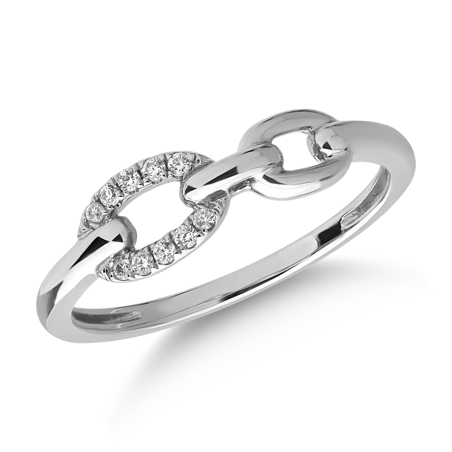 White gold ring with 0.06ct diamonds