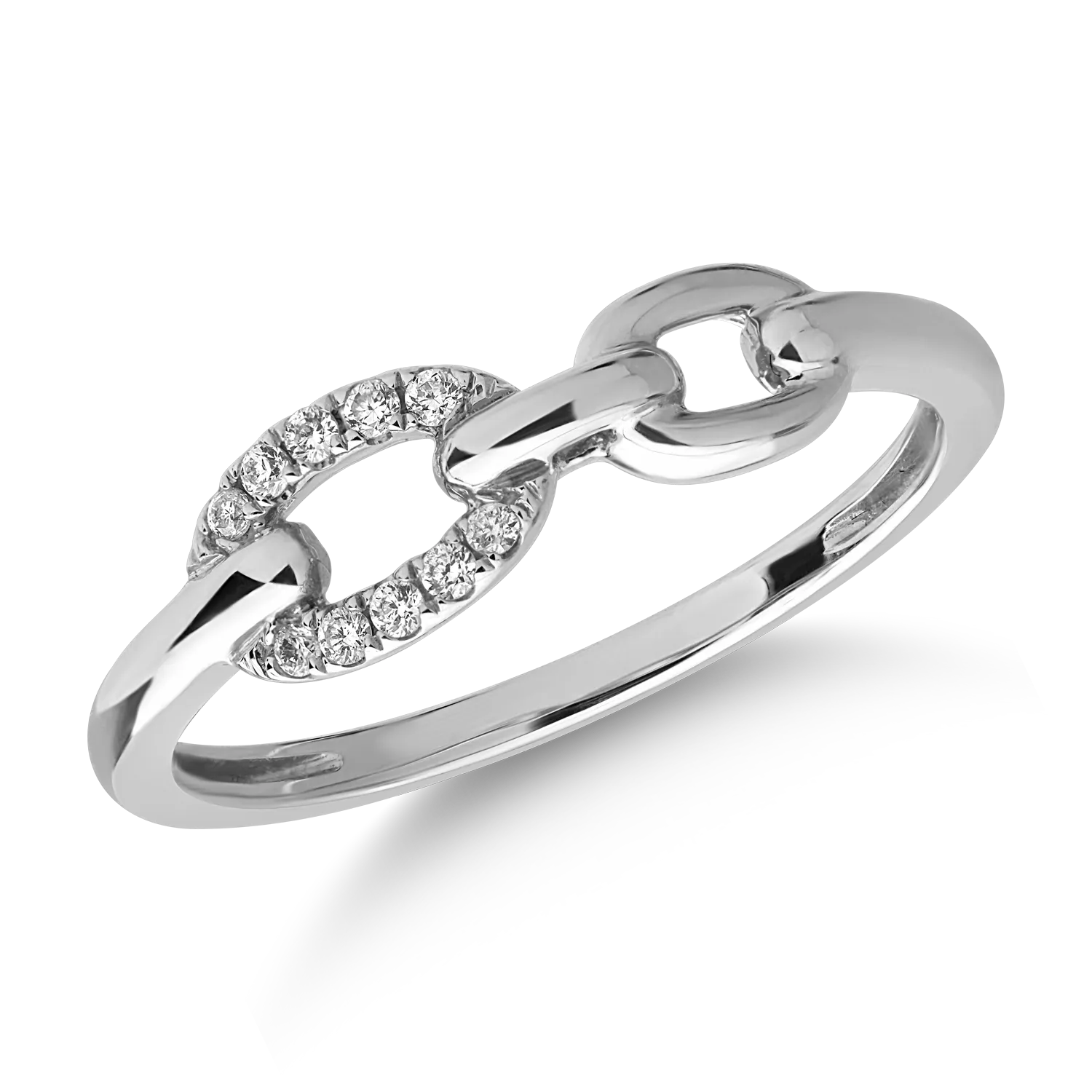 White gold ring with 0.06ct diamonds-173101