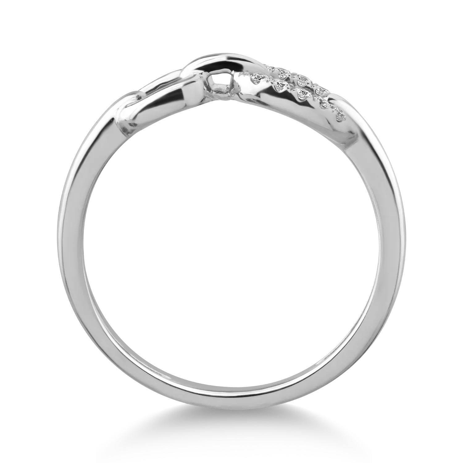Inel din aur alb cu diamante de 0.06ct