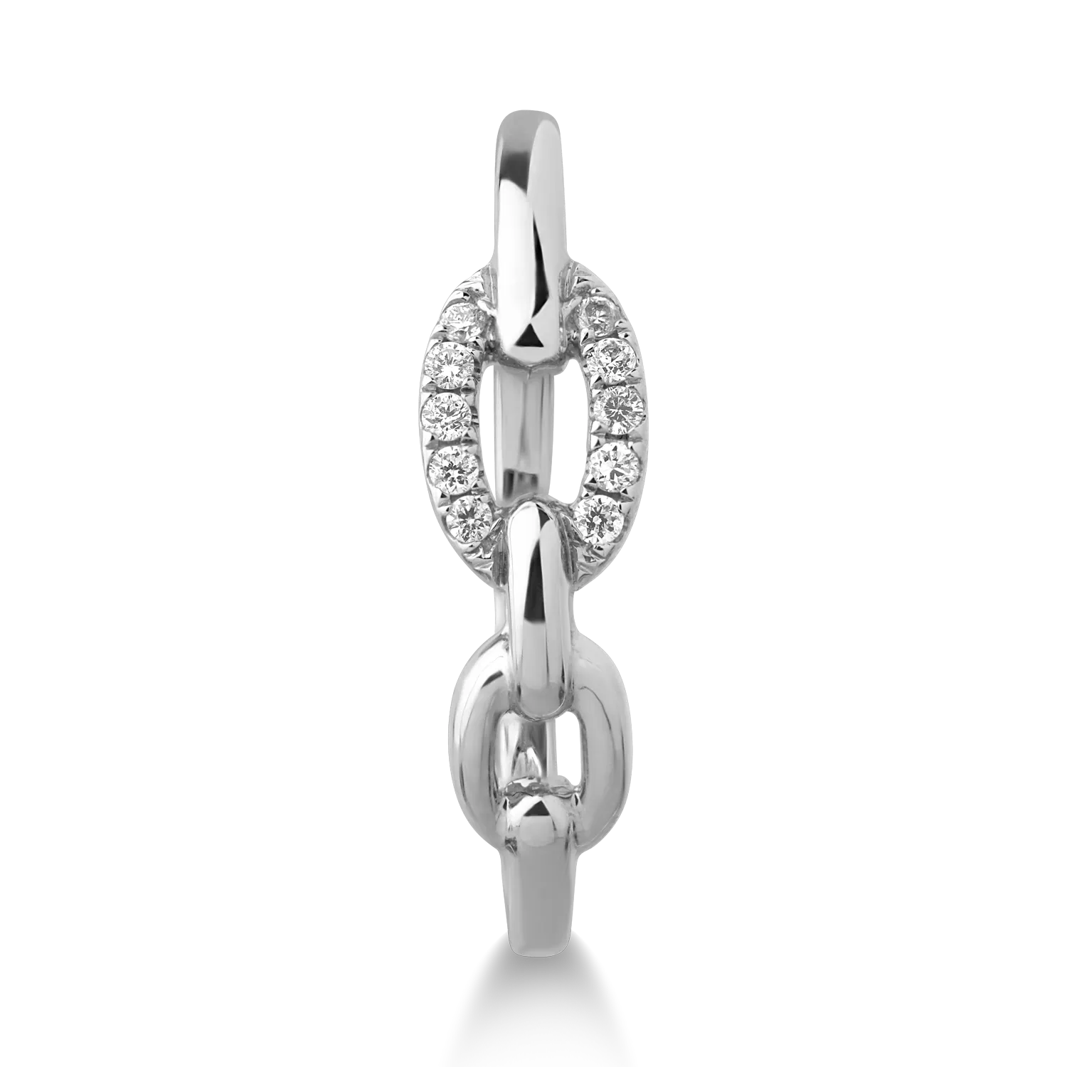 Inel din aur alb cu diamante de 0.06ct