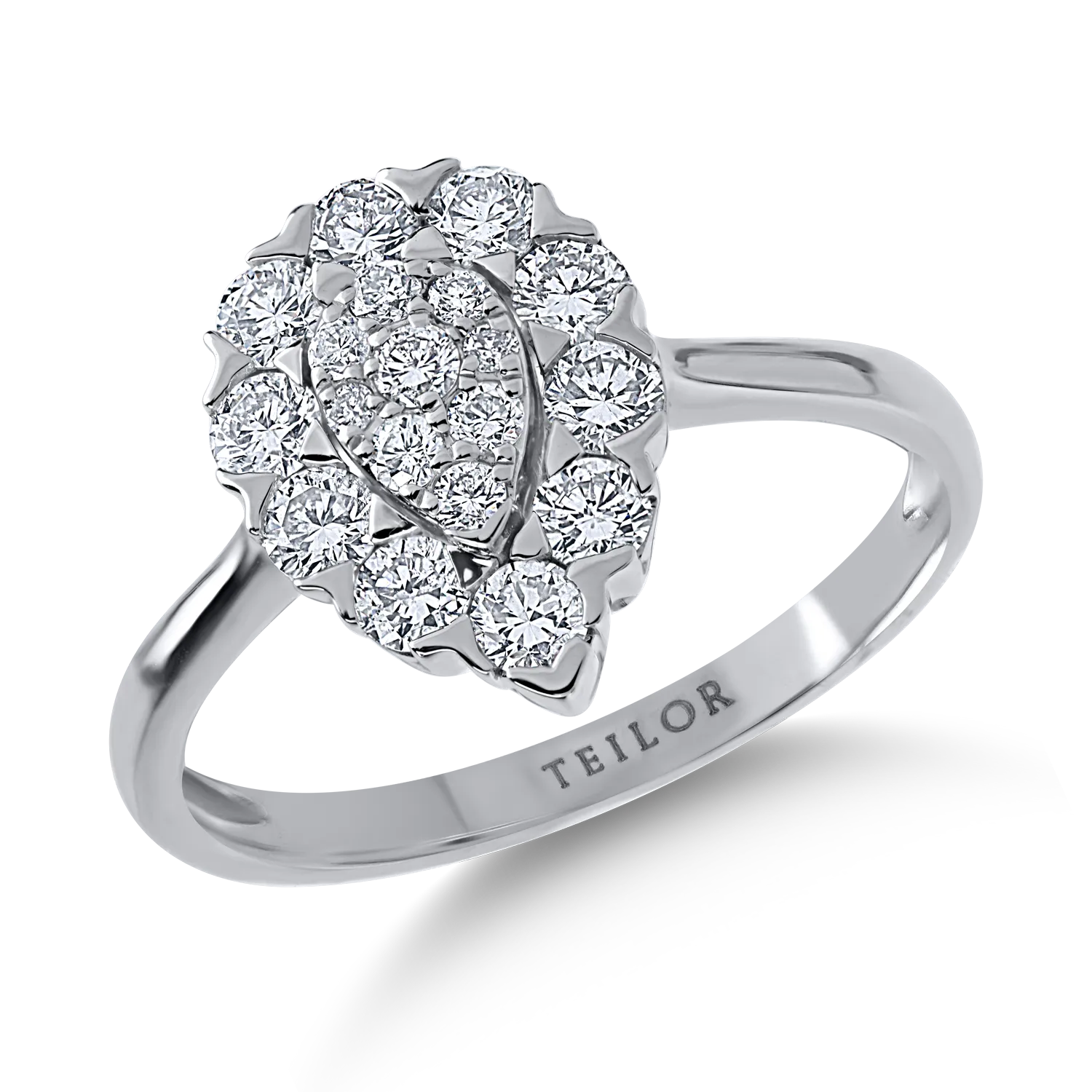 Inel din aur alb cu diamante de 0.77ct-154400