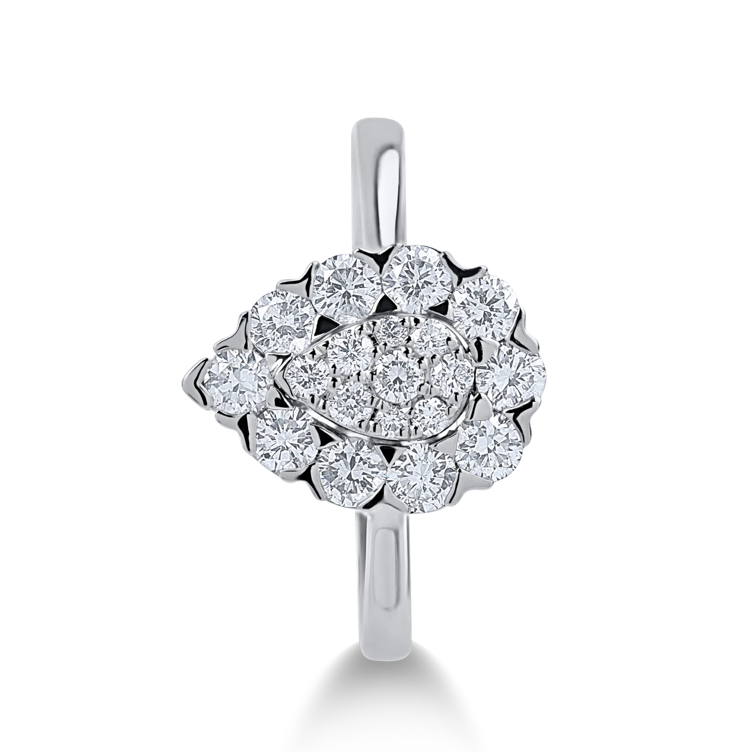 Inel din aur alb cu diamante de 0.77ct