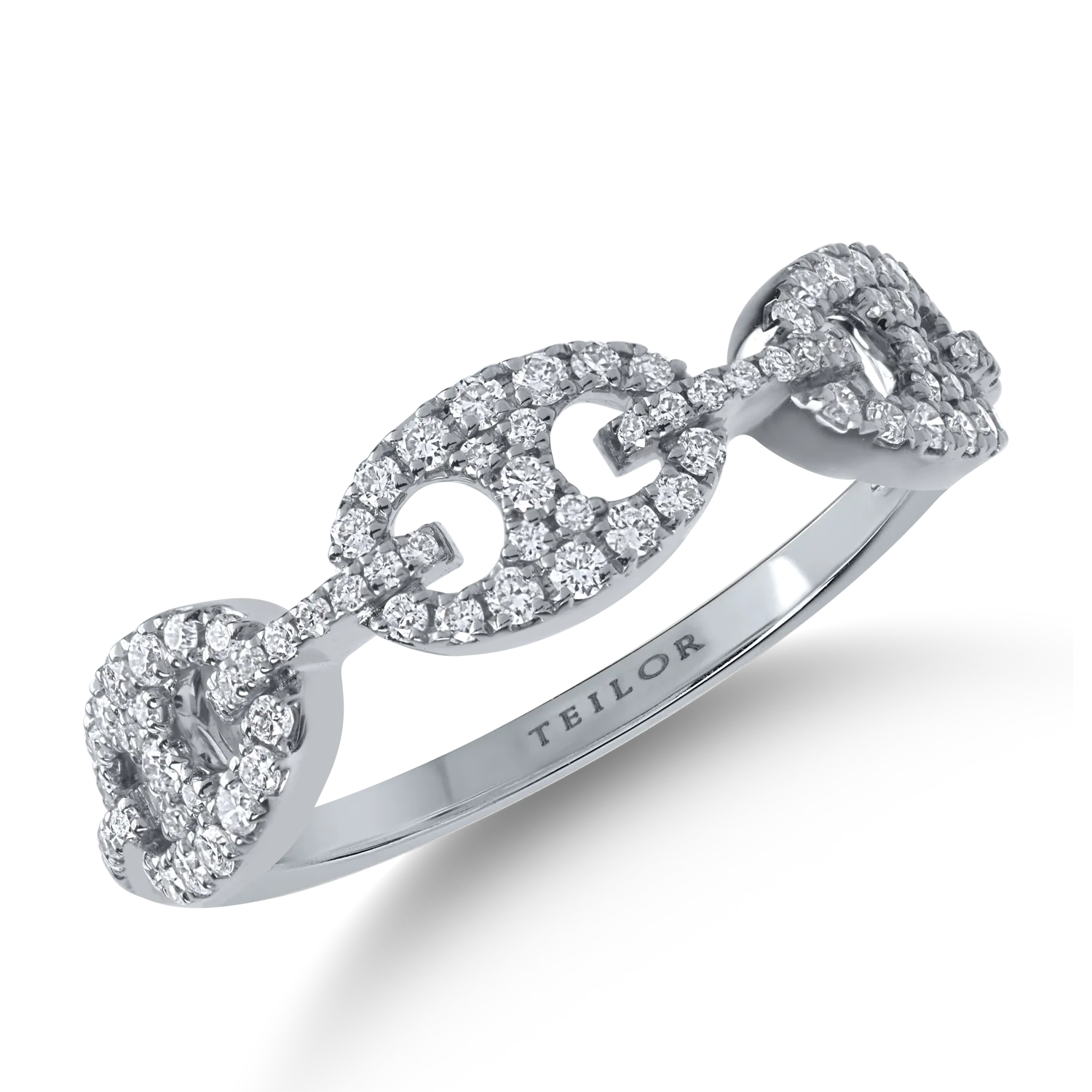 Inel din aur alb cu diamante de 0.35ct
