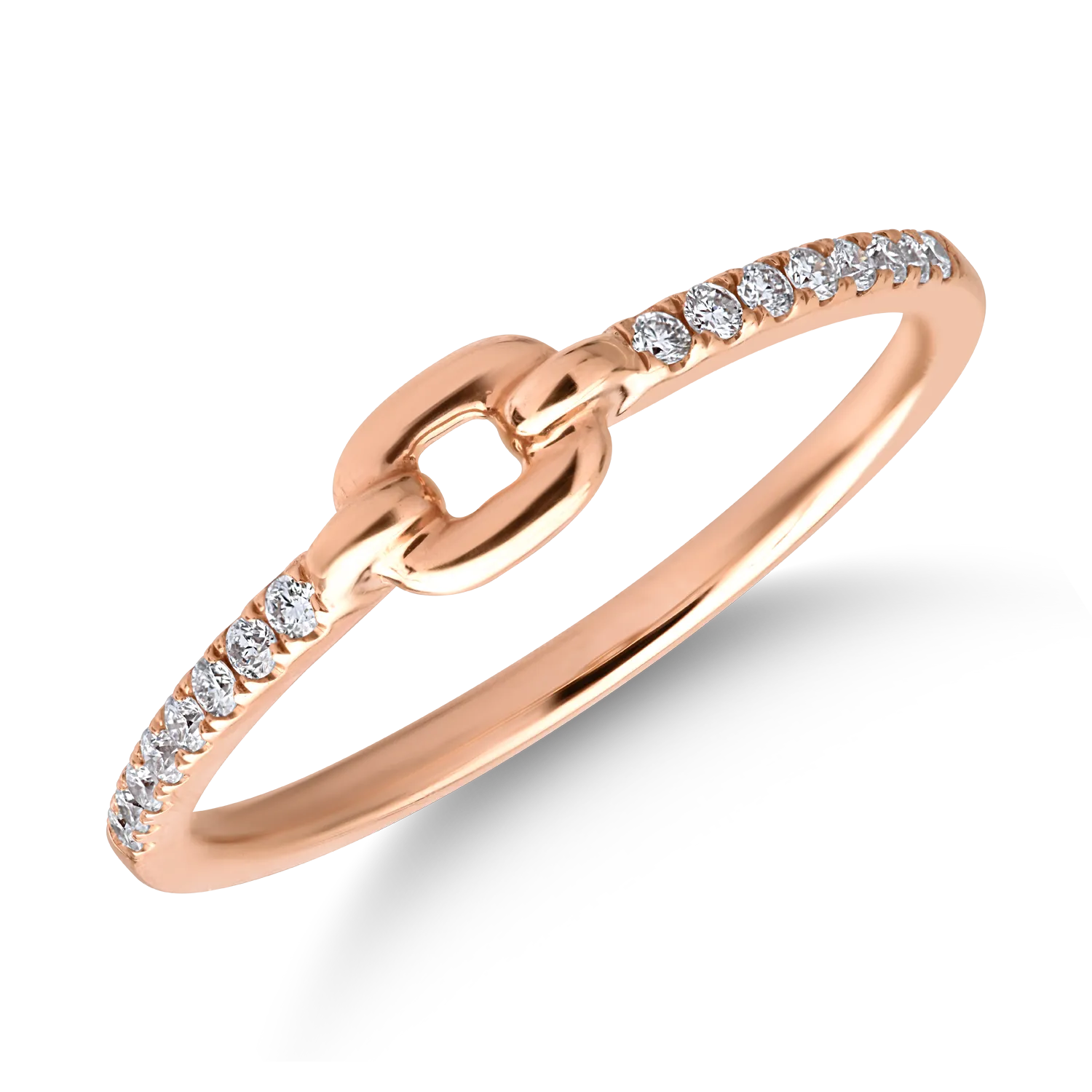 Rose gold ring with 0.10ct diamonds