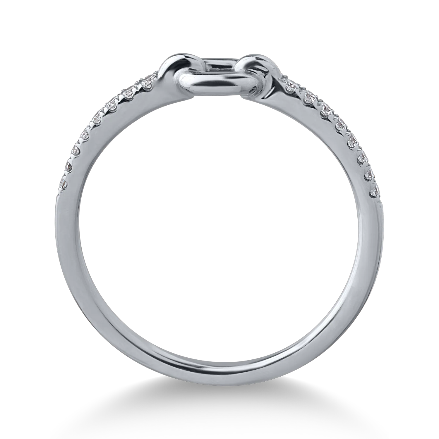 Пръстен от бяло злато с 0.1ct диаманти