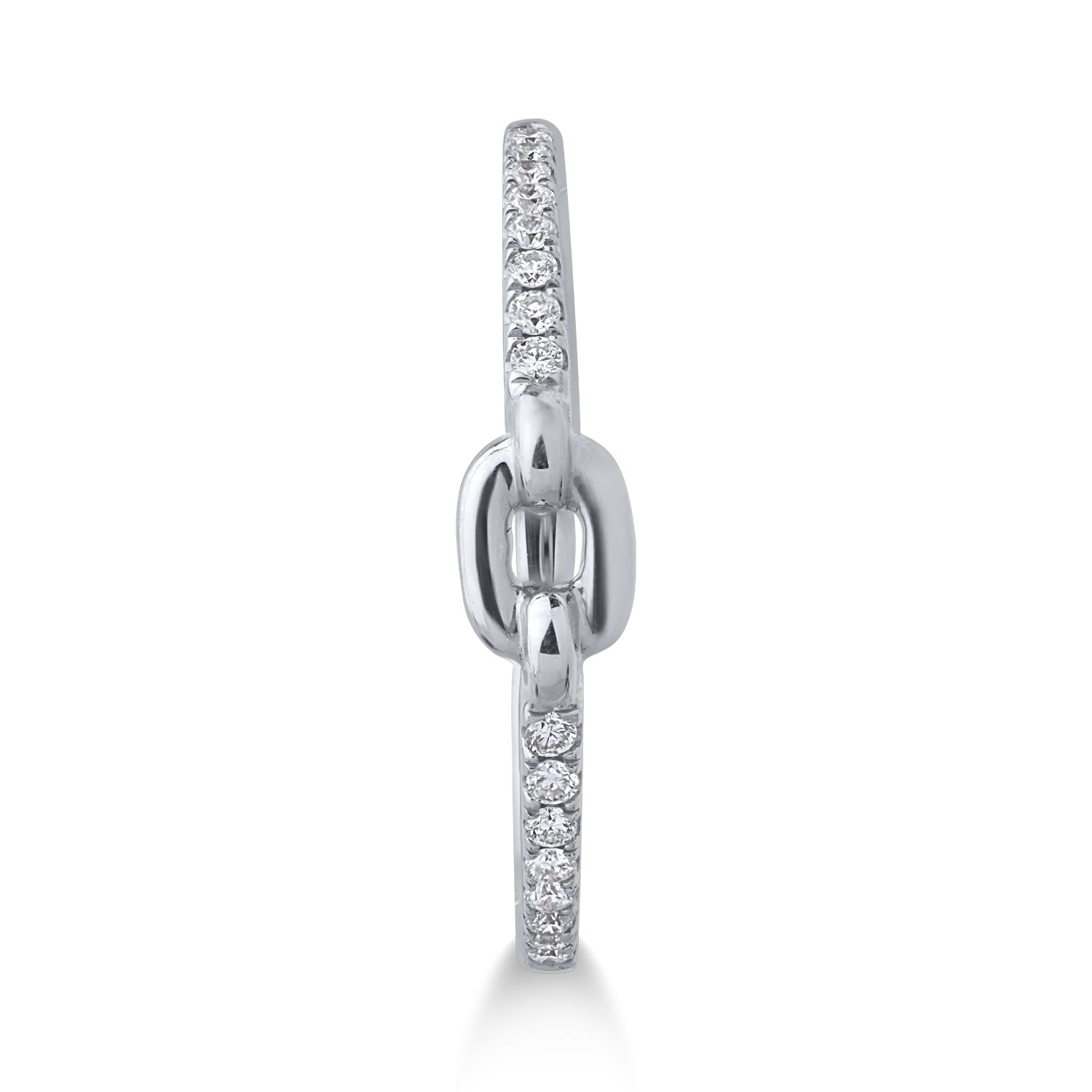 Пръстен от бяло злато с 0.1ct диаманти