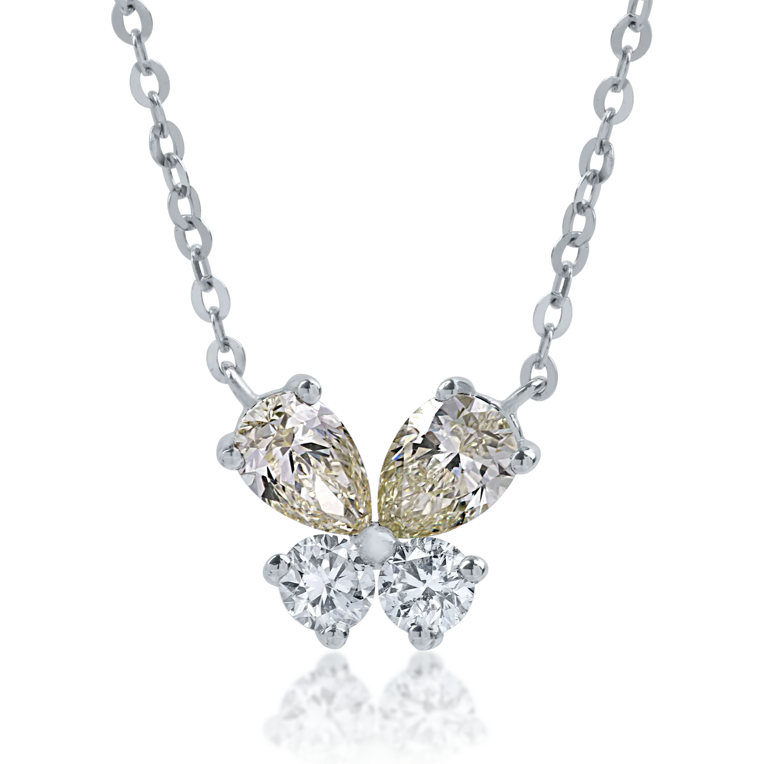 White gold pendant necklace with 0.88ct diamonds