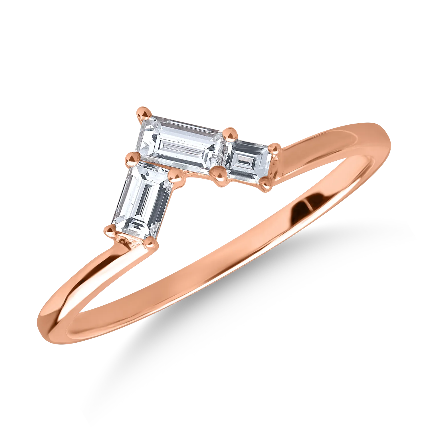 Rose gold ring with 0.28ct diamonds