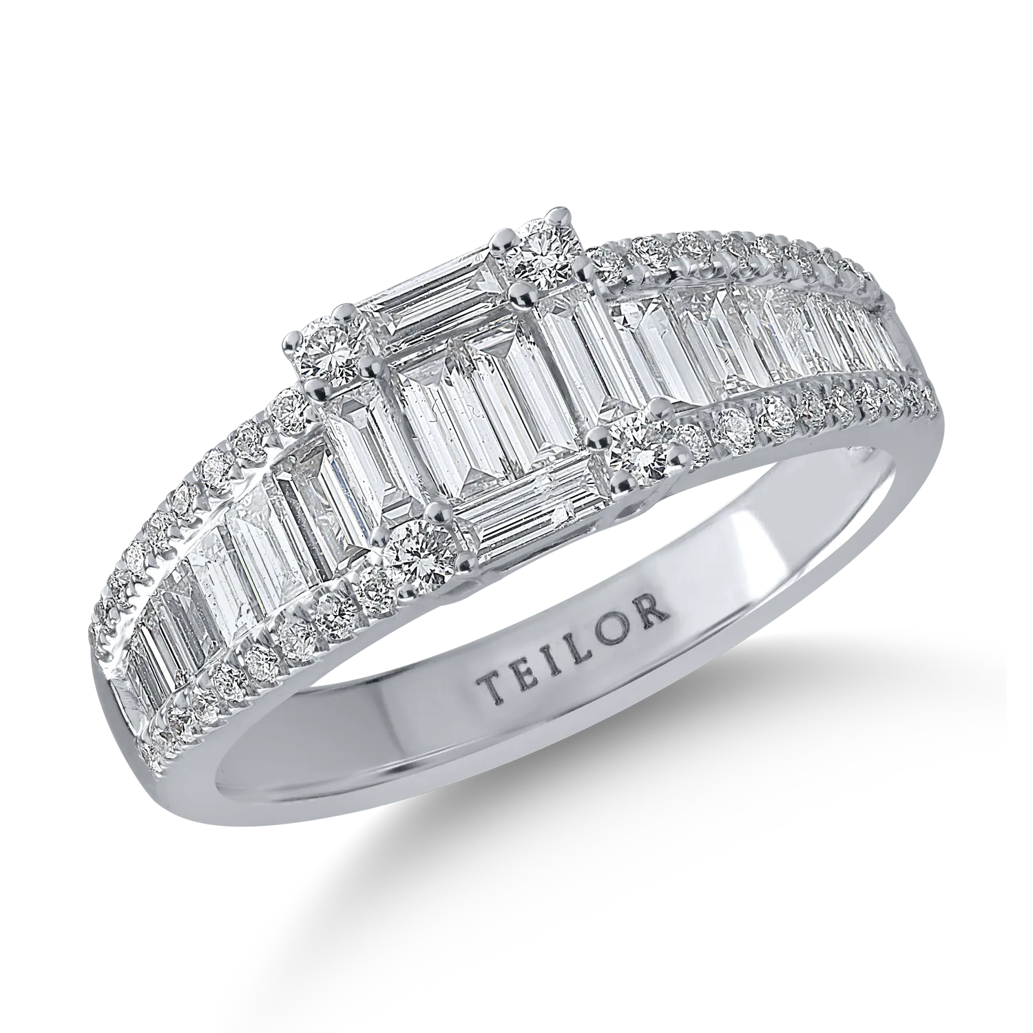 White gold ring with 1.1ct diamonds-154443