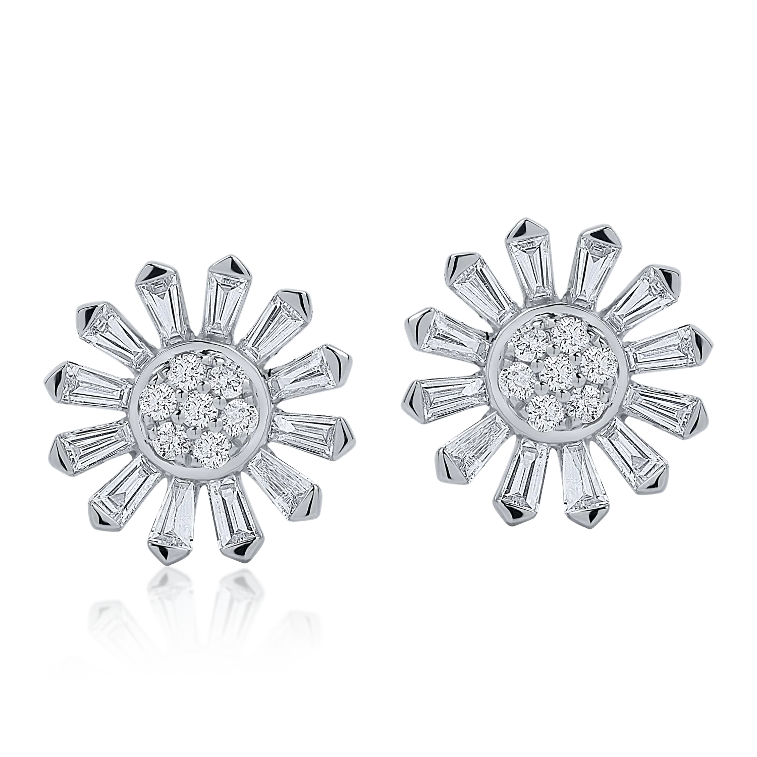 Cercei din aur alb cu diamante de 0.81ct-154452