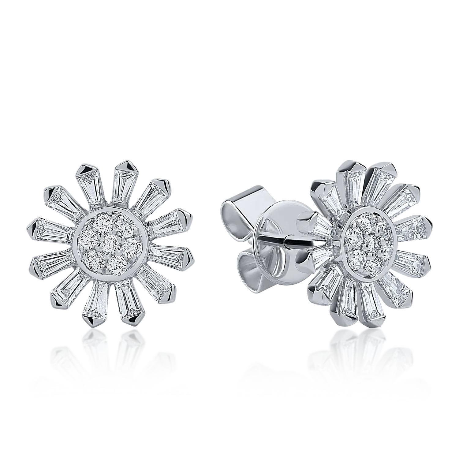 Обеци от бяло злато с диаманти 0.81ct