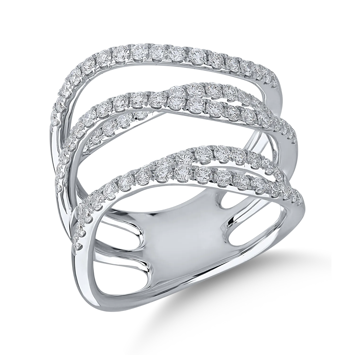 Teilor Inel din aur alb cu diamante de 1.11ct