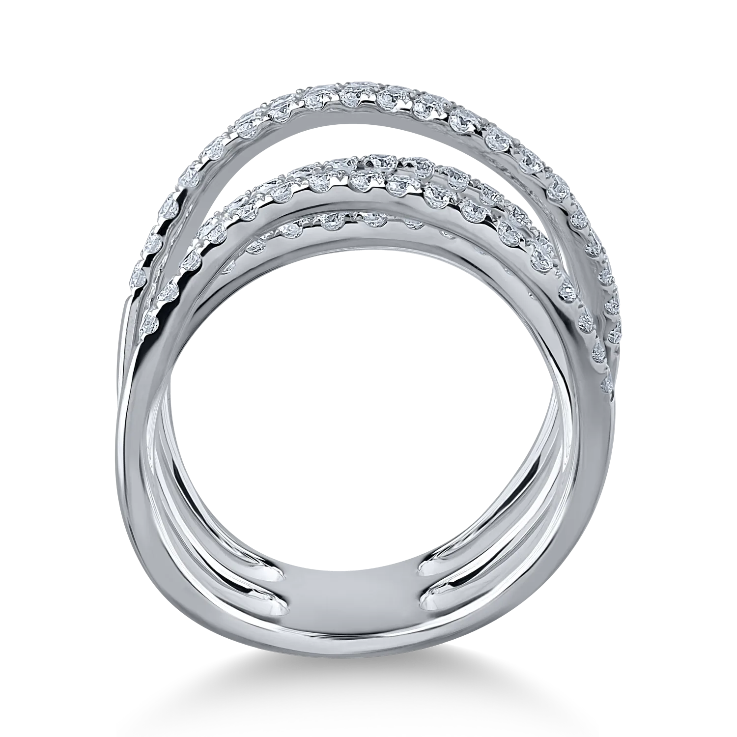 Inel din aur alb cu diamante de 1.11ct